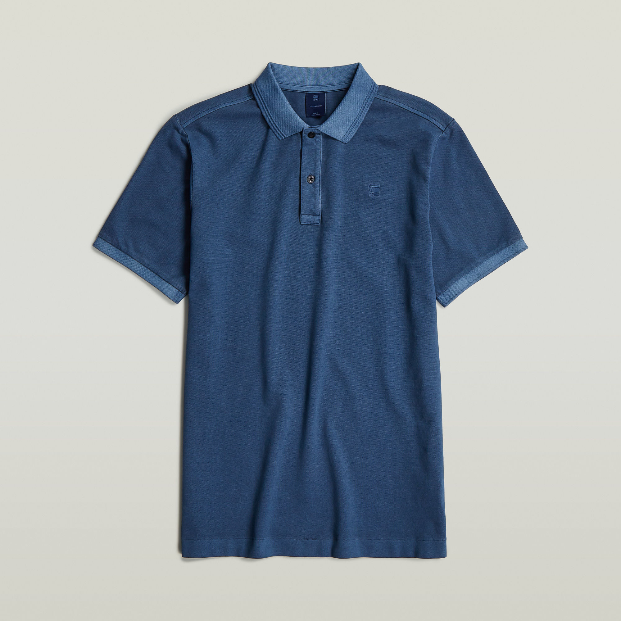 G-Star RAW Dunda Overdyed Slim Polo Midden blauw Heren