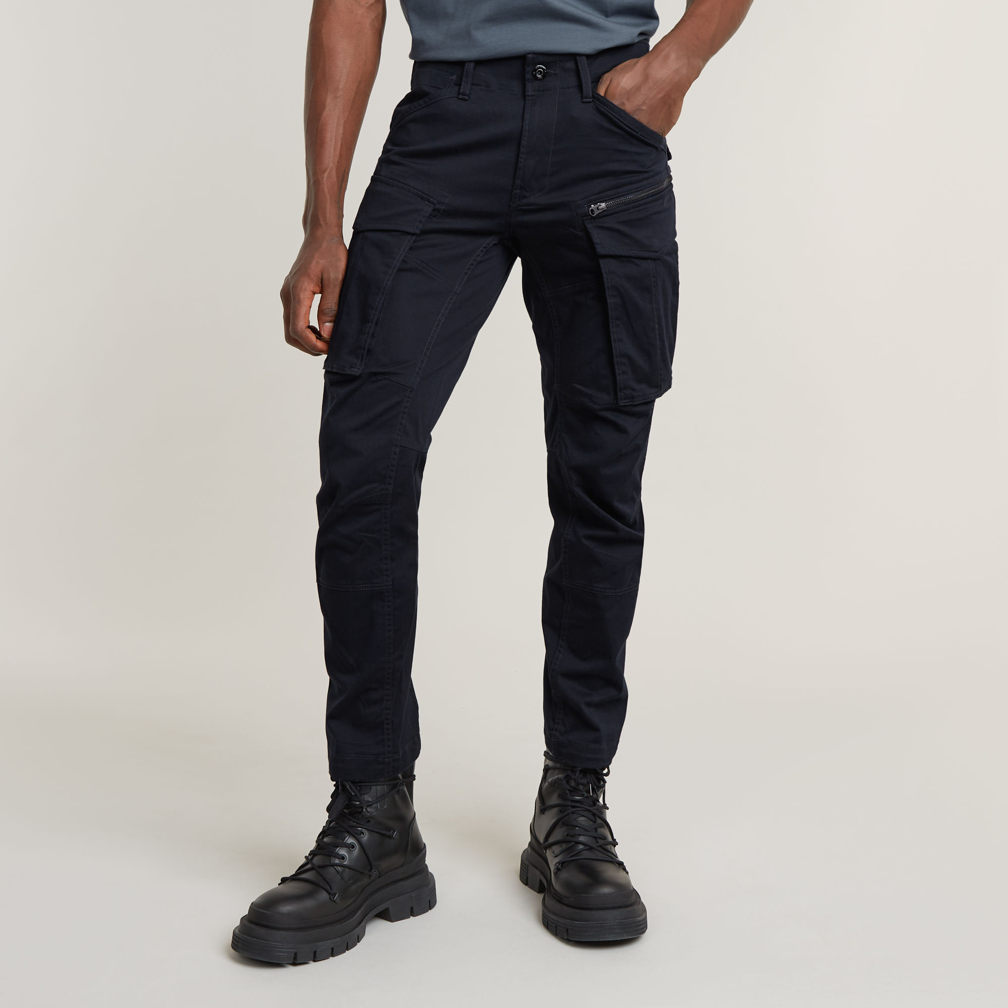 G-Star RAW Rovic Zip 3D Regular Tapered Broek Donkerblauw Heren