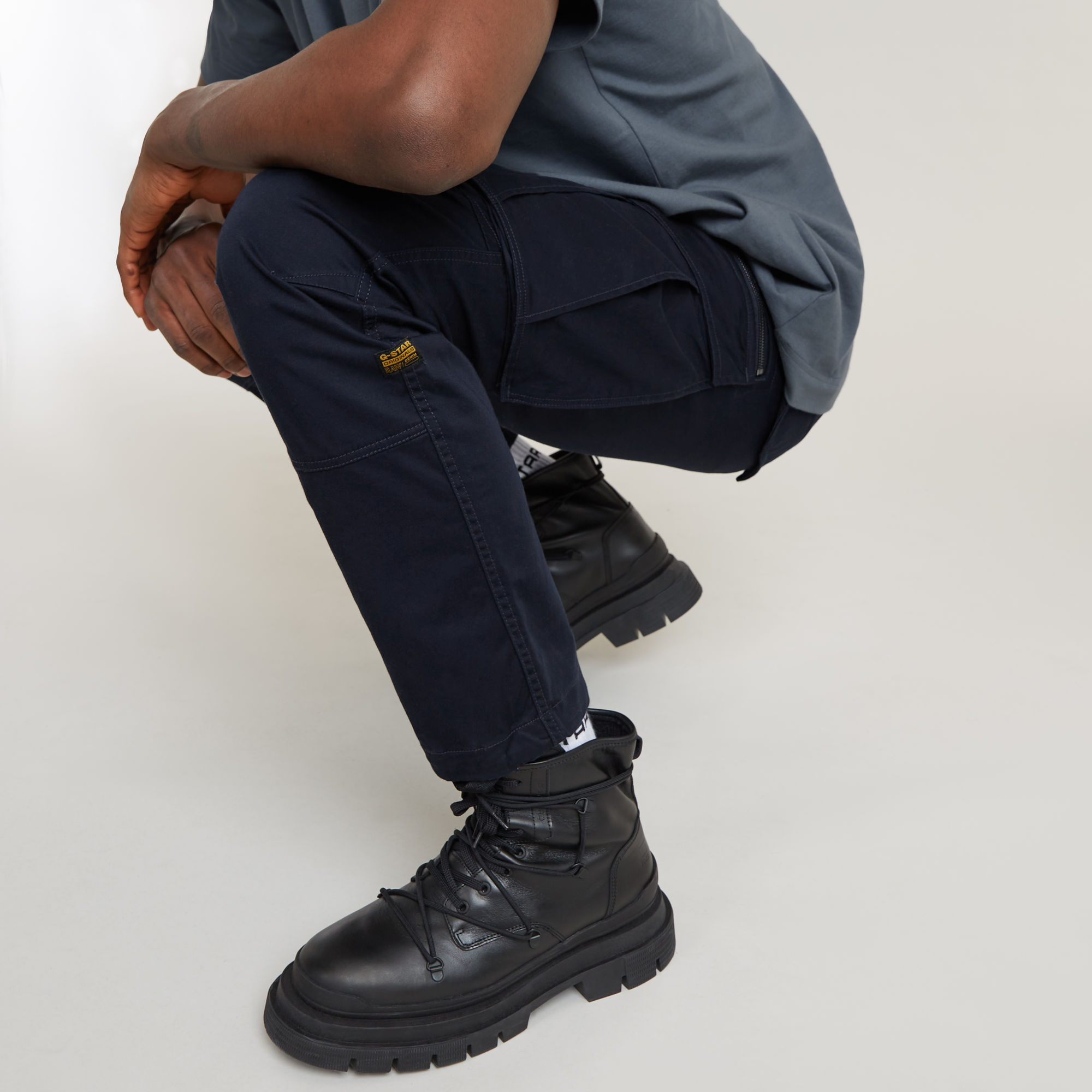 G-Star RAW Rovic Zip 3D Regular Tapered Broek Donkerblauw Heren