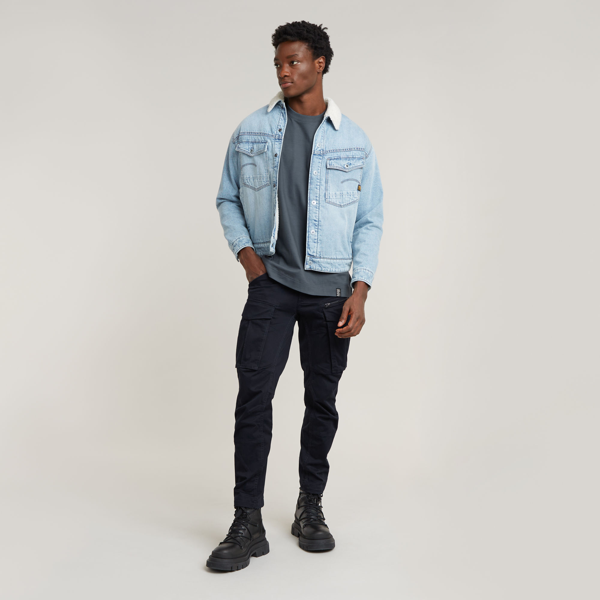 G-Star RAW Rovic Zip 3D Regular Tapered Broek Donkerblauw Heren
