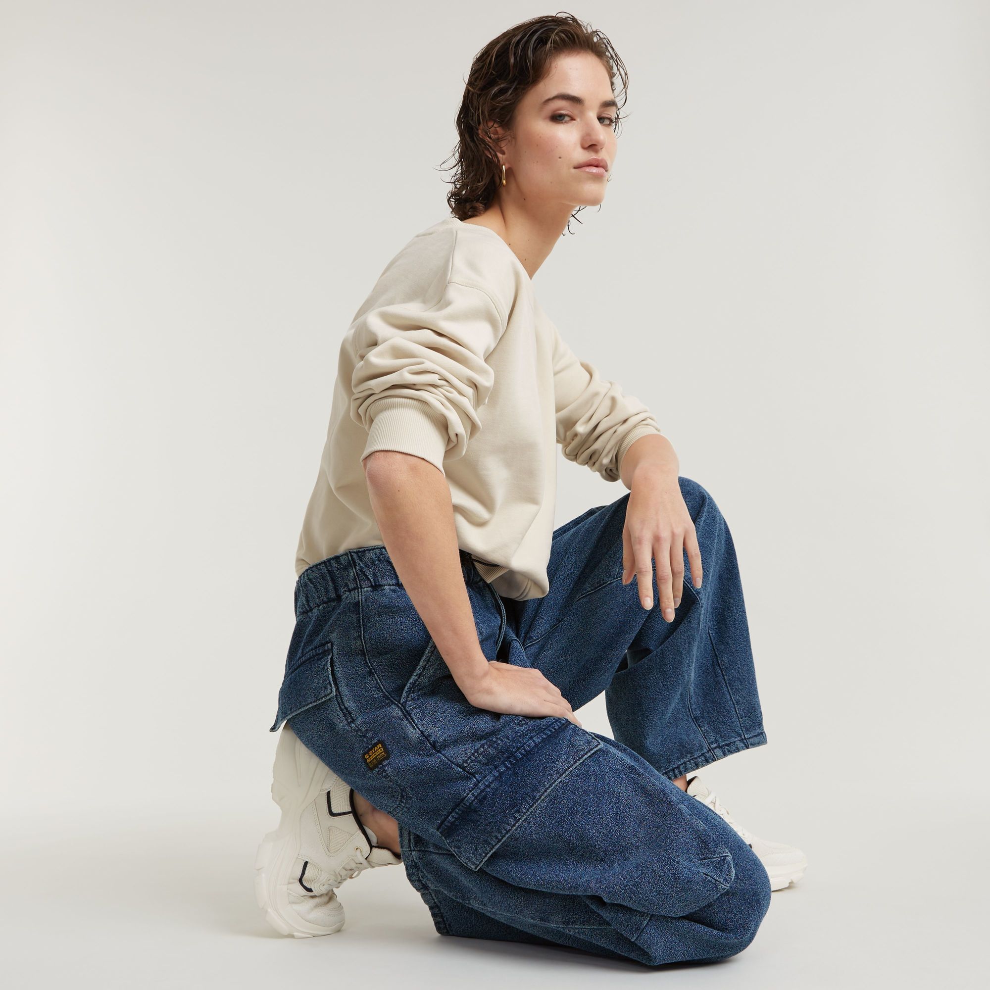 G-Star RAW Cocoon Broek Midden blauw Dames