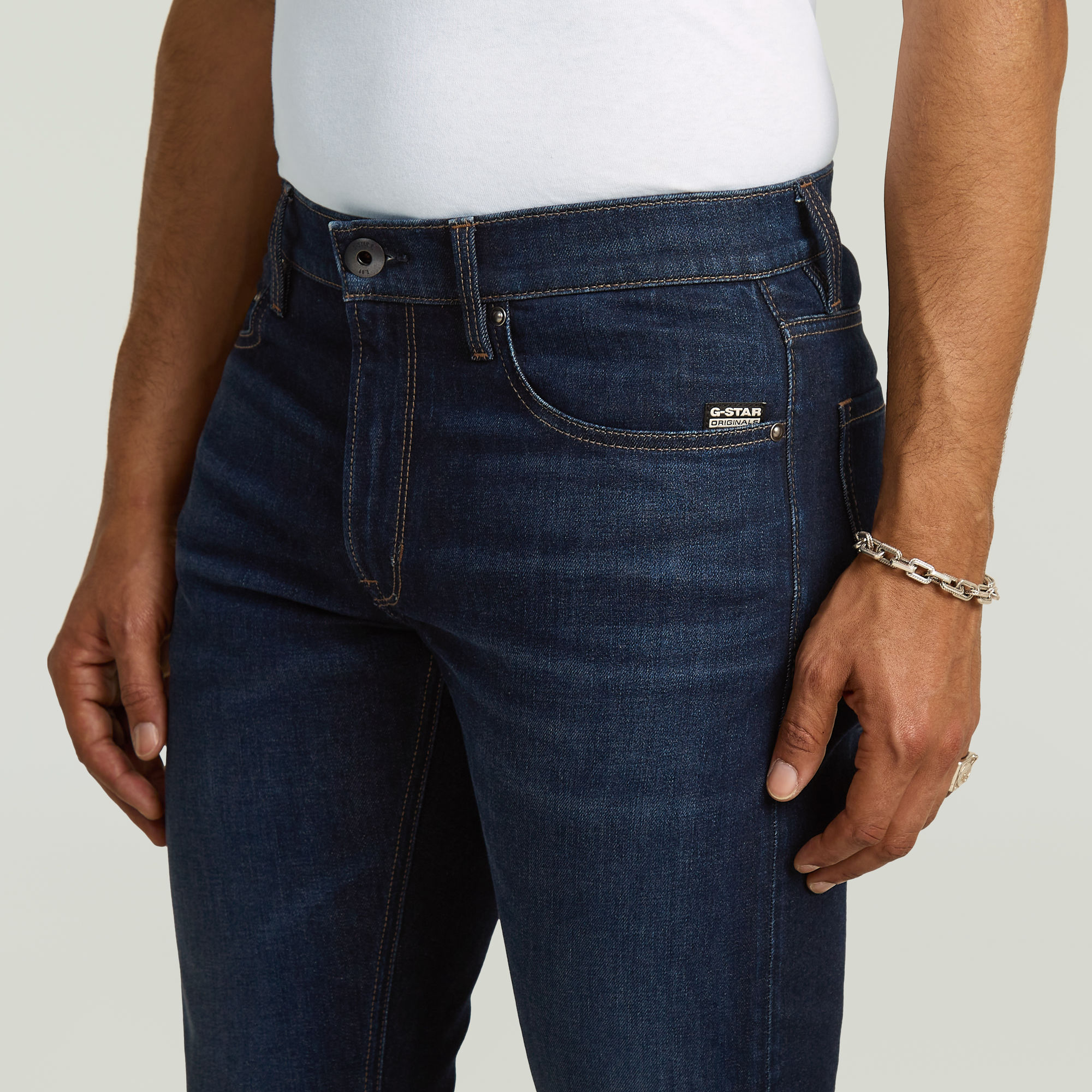 G-Star RAW Mosa Straight Jeans Donkerblauw Heren