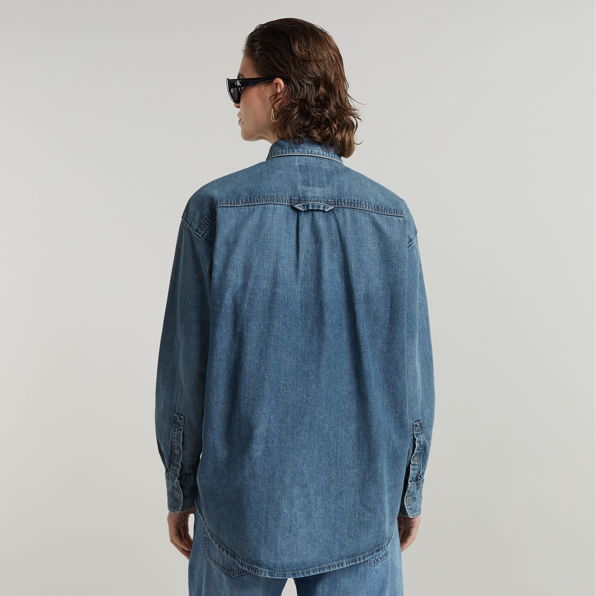 G-Star RAW Relaxed Overshirt Midden blauw Dames