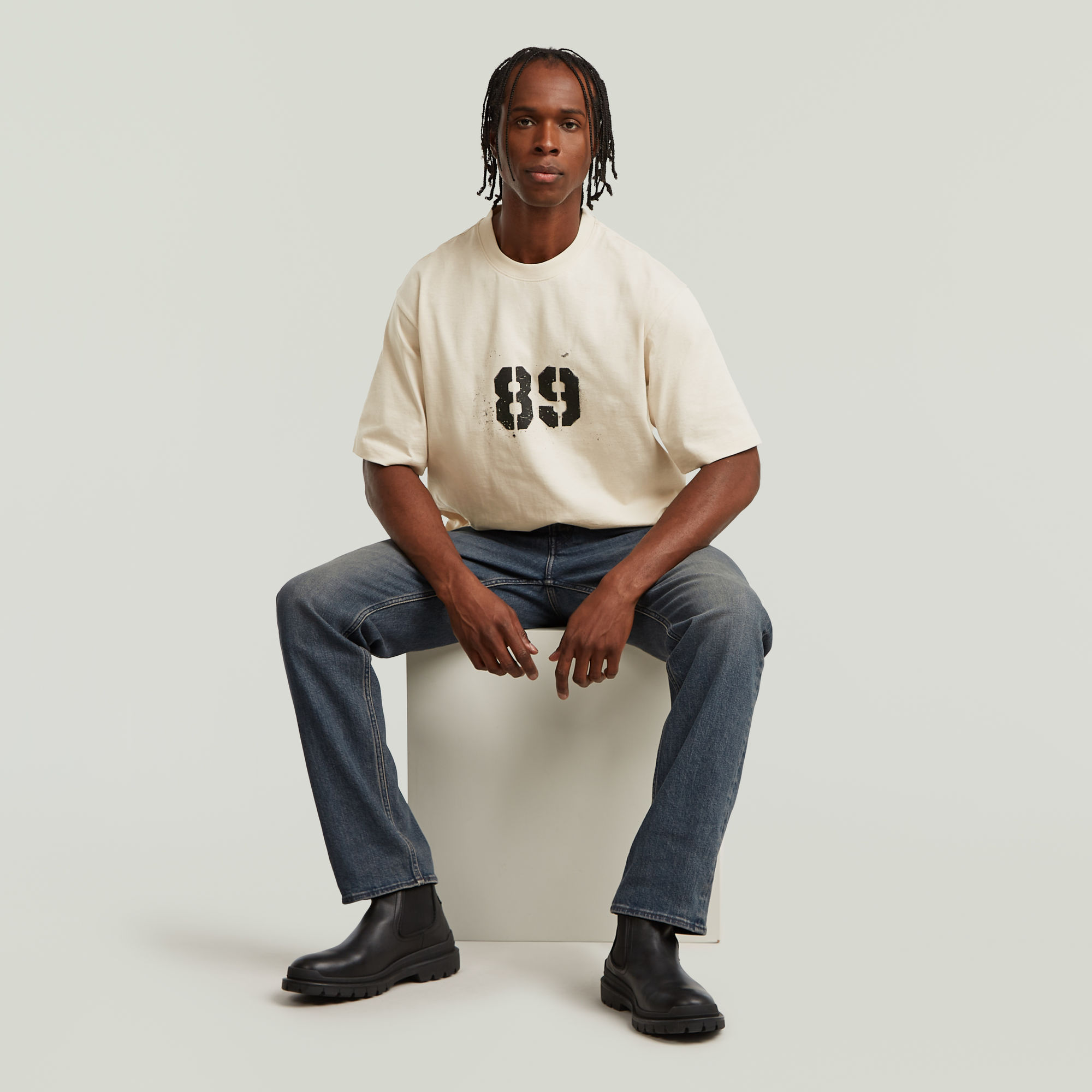 G-Star RAW Mosa Straight Jeans Donkerblauw Heren