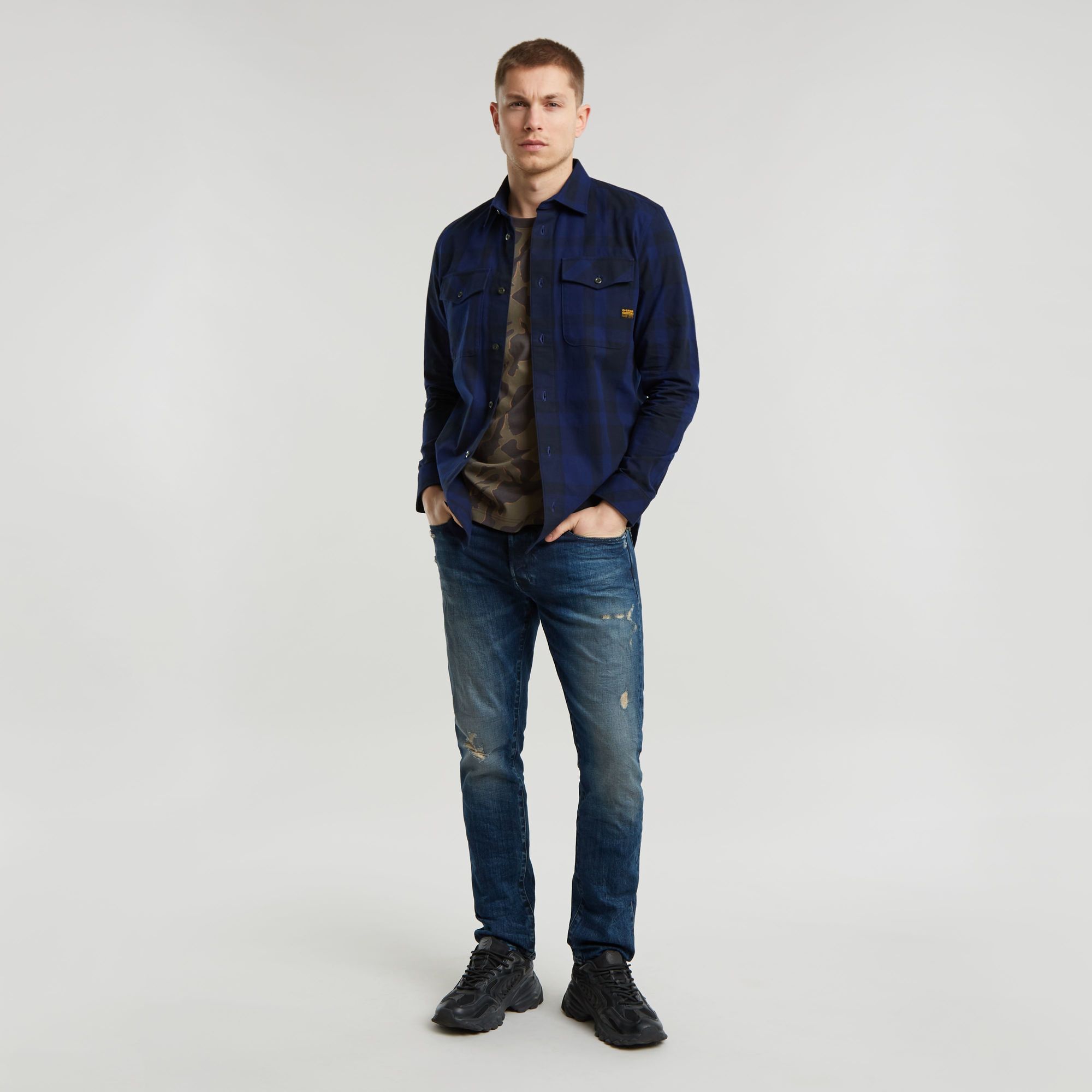 G-Star RAW 3301 Slim Jeans Donkerblauw Heren