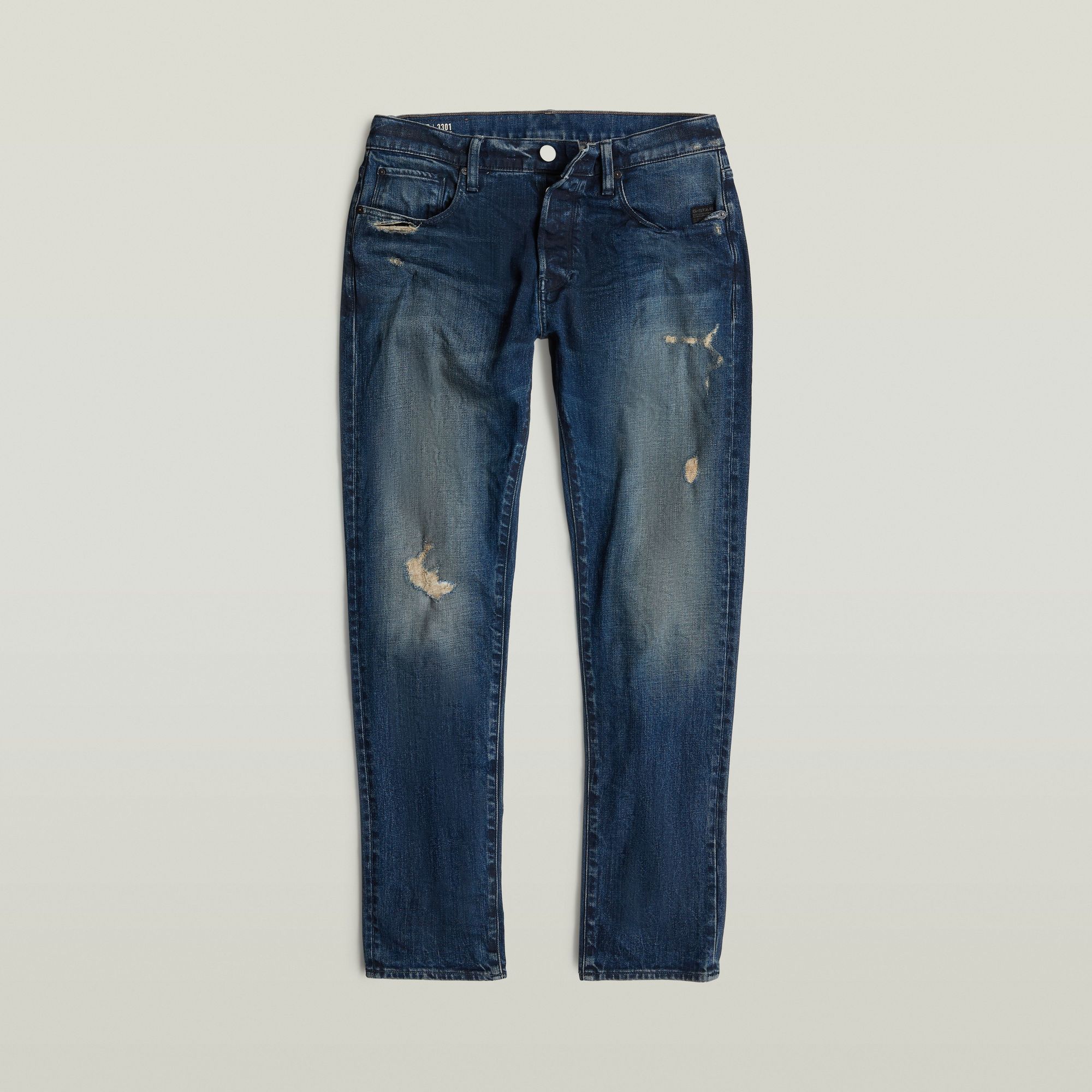 G-Star RAW 3301 Slim Jeans Donkerblauw Heren