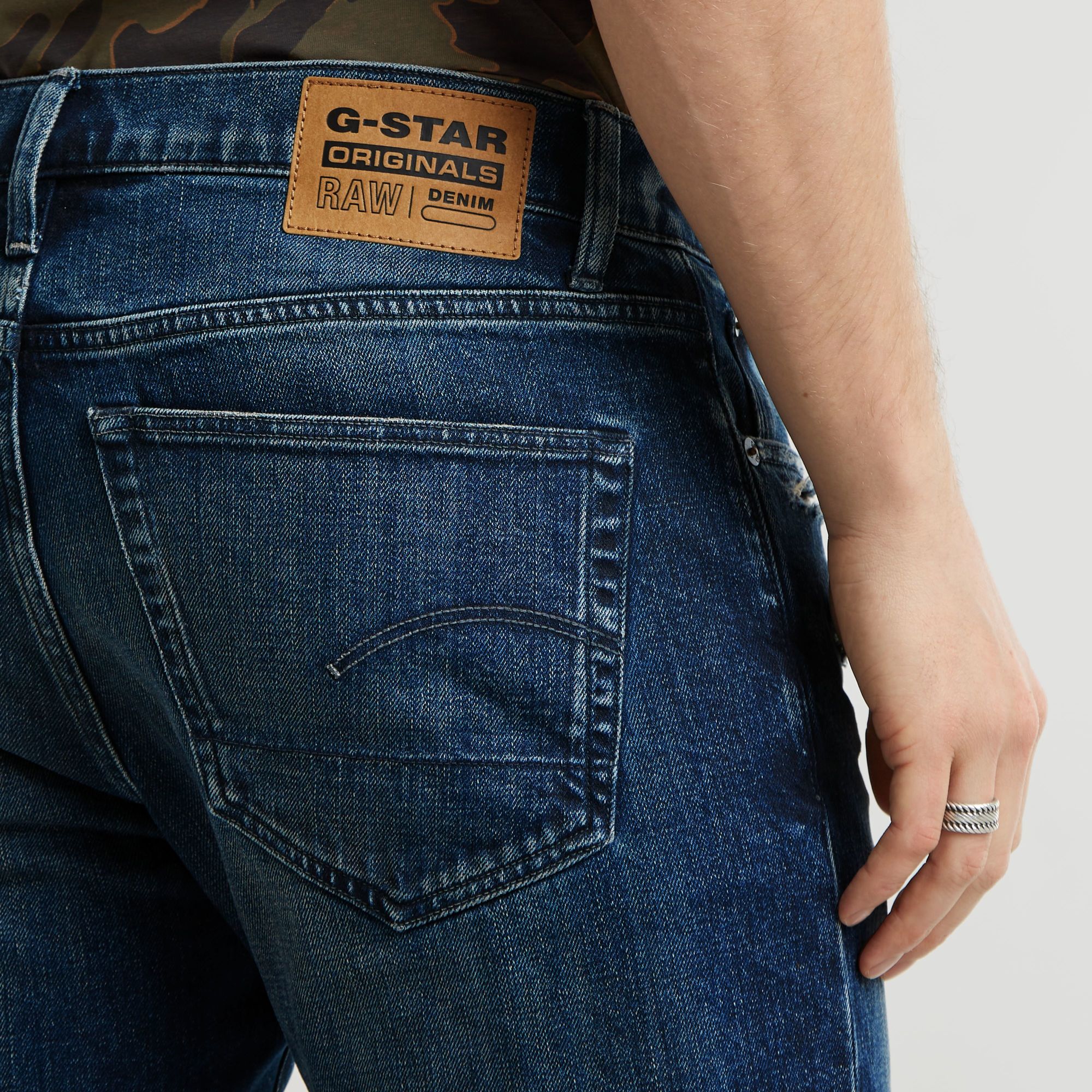G-Star RAW 3301 Slim Jeans Donkerblauw Heren