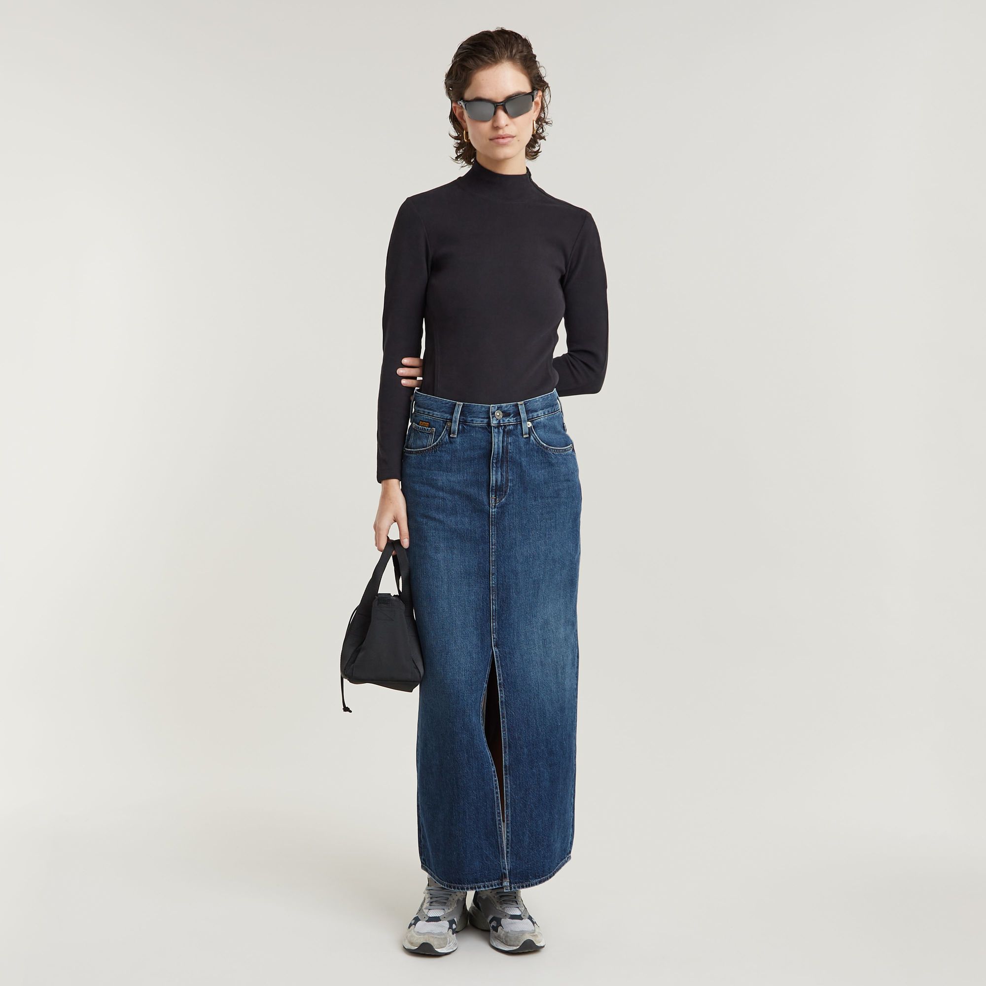 G-Star RAW Lange Rok Viktoria Donkerblauw Dames