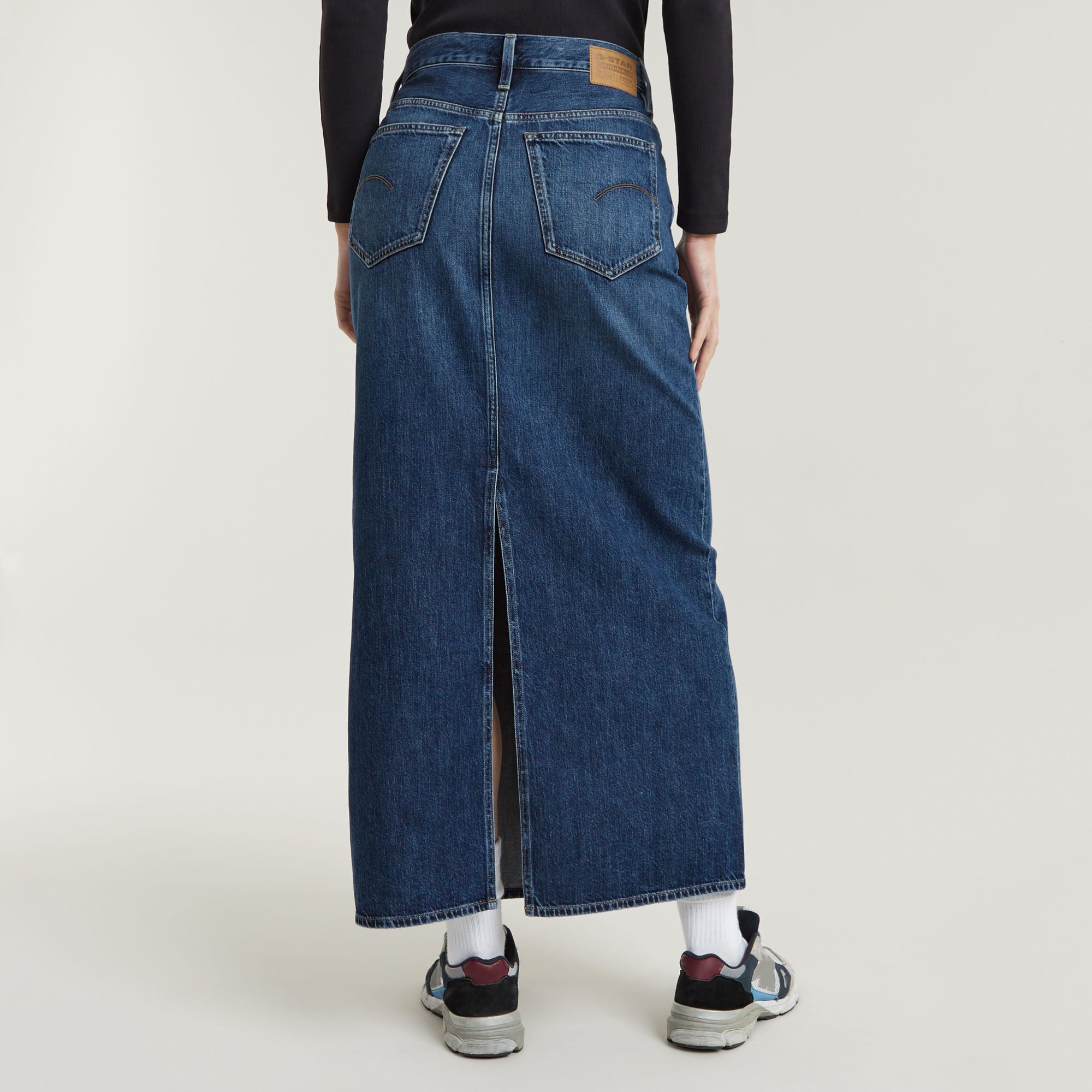 G-Star RAW Lange Rok Viktoria Donkerblauw Dames