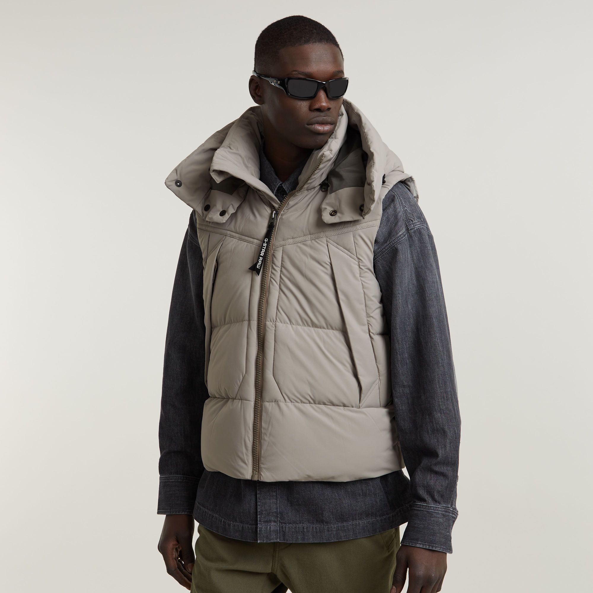 

G- Whistler Padded Hooded Vest 2.0 - Beige - Men