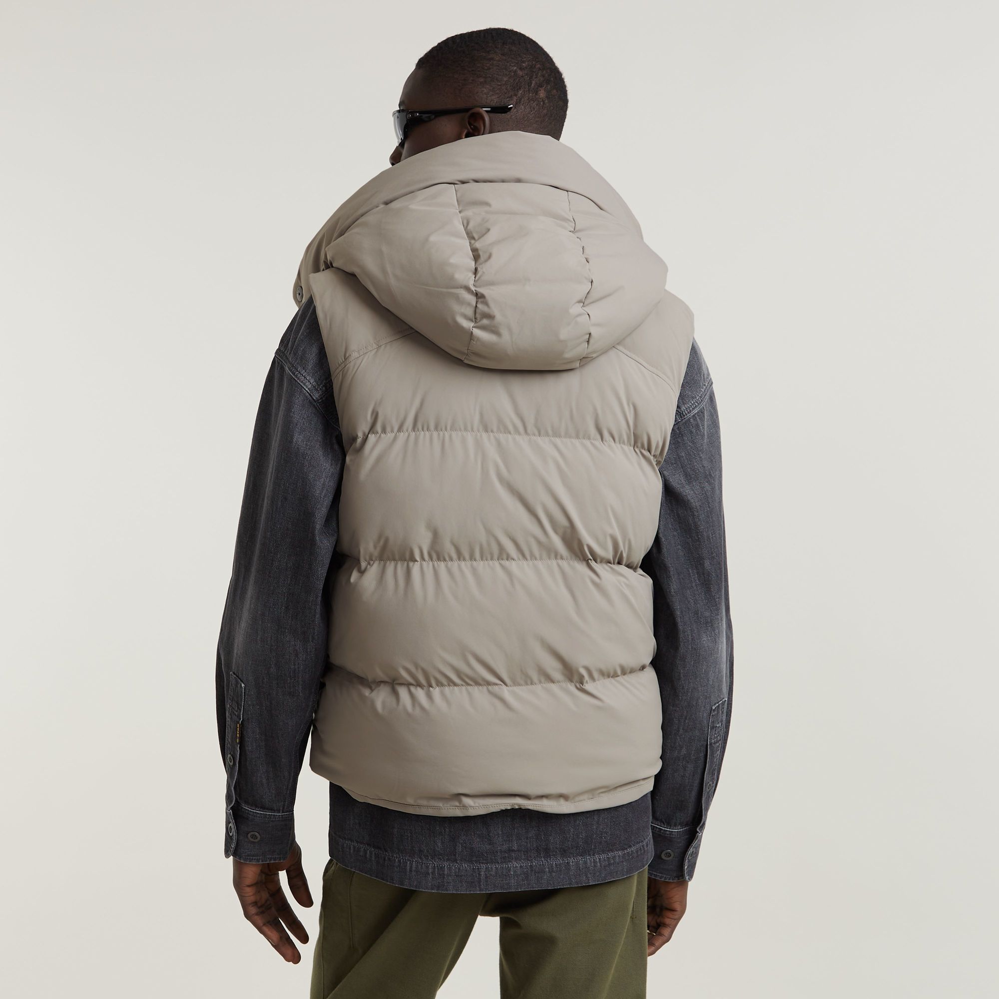 G-Star RAW G-Whistler 2.0 Gewatteerde Bodywarmer Met Capuchon Beige Heren