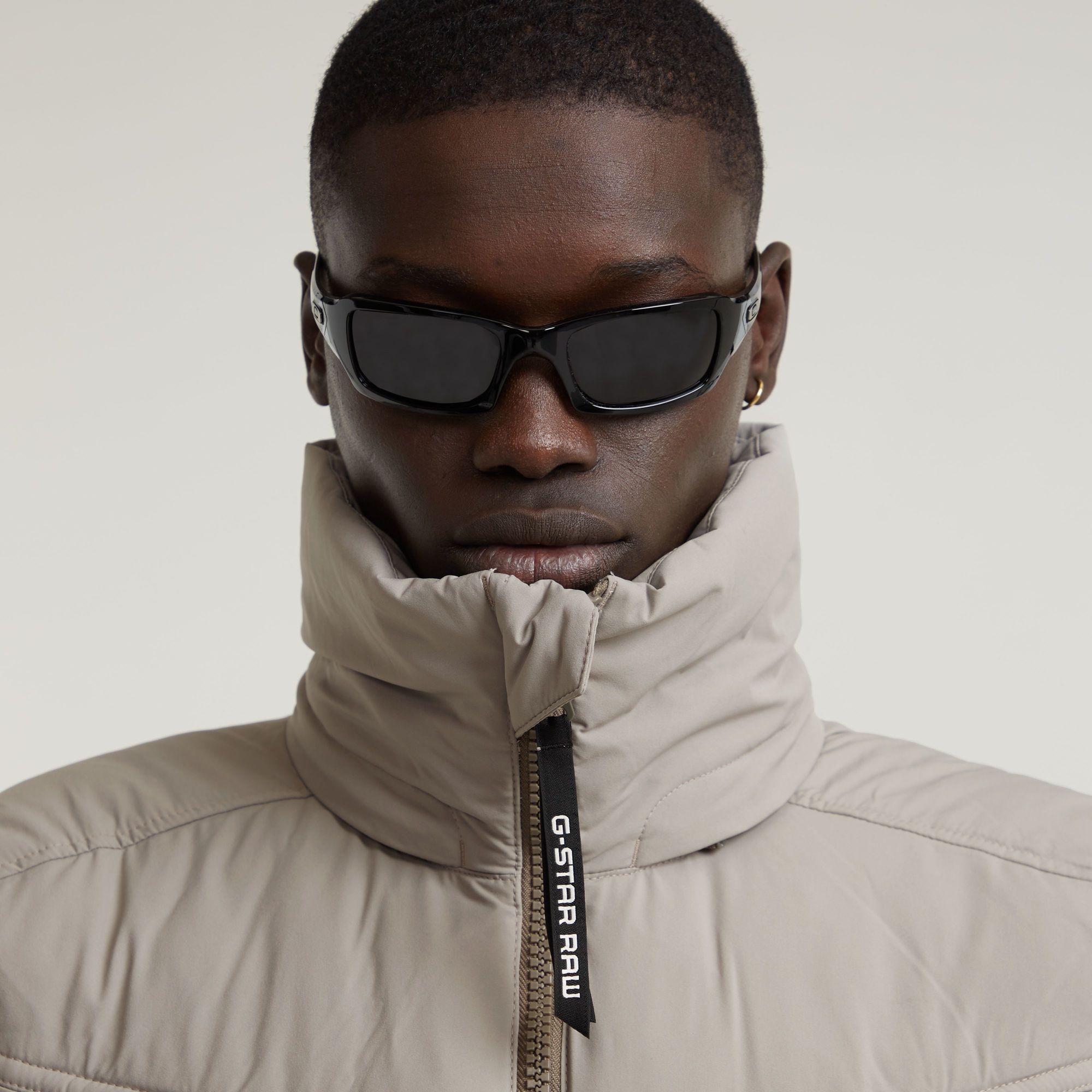 G-Star RAW G-Whistler 2.0 Gewatteerde Bodywarmer Met Capuchon Beige Heren