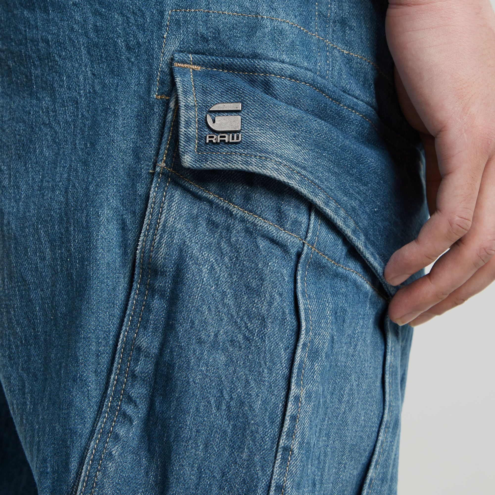 G-Star RAW Rovic Zip 3D Regular Tapered Denim Midden blauw Heren