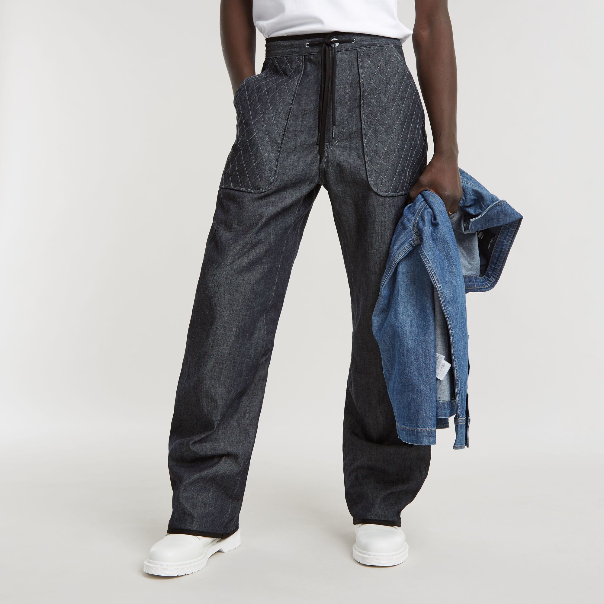 

Lined Loose Pants - Dark blue - Men