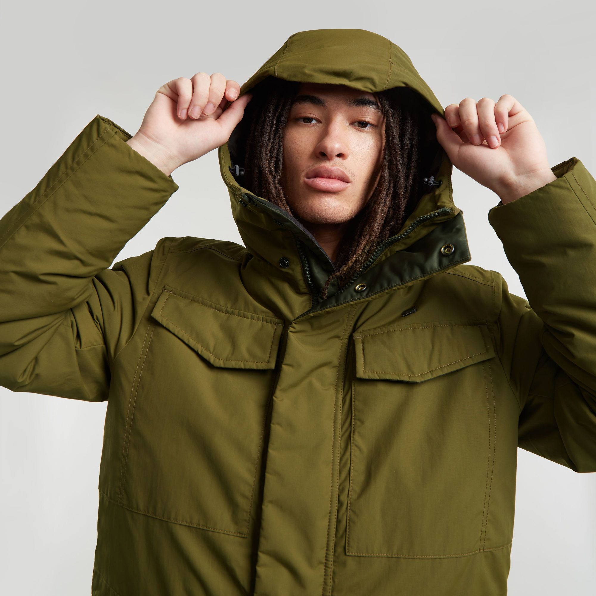 G-Star RAW Vodan Gewatteerde Parka Met Capuchon Groen Heren