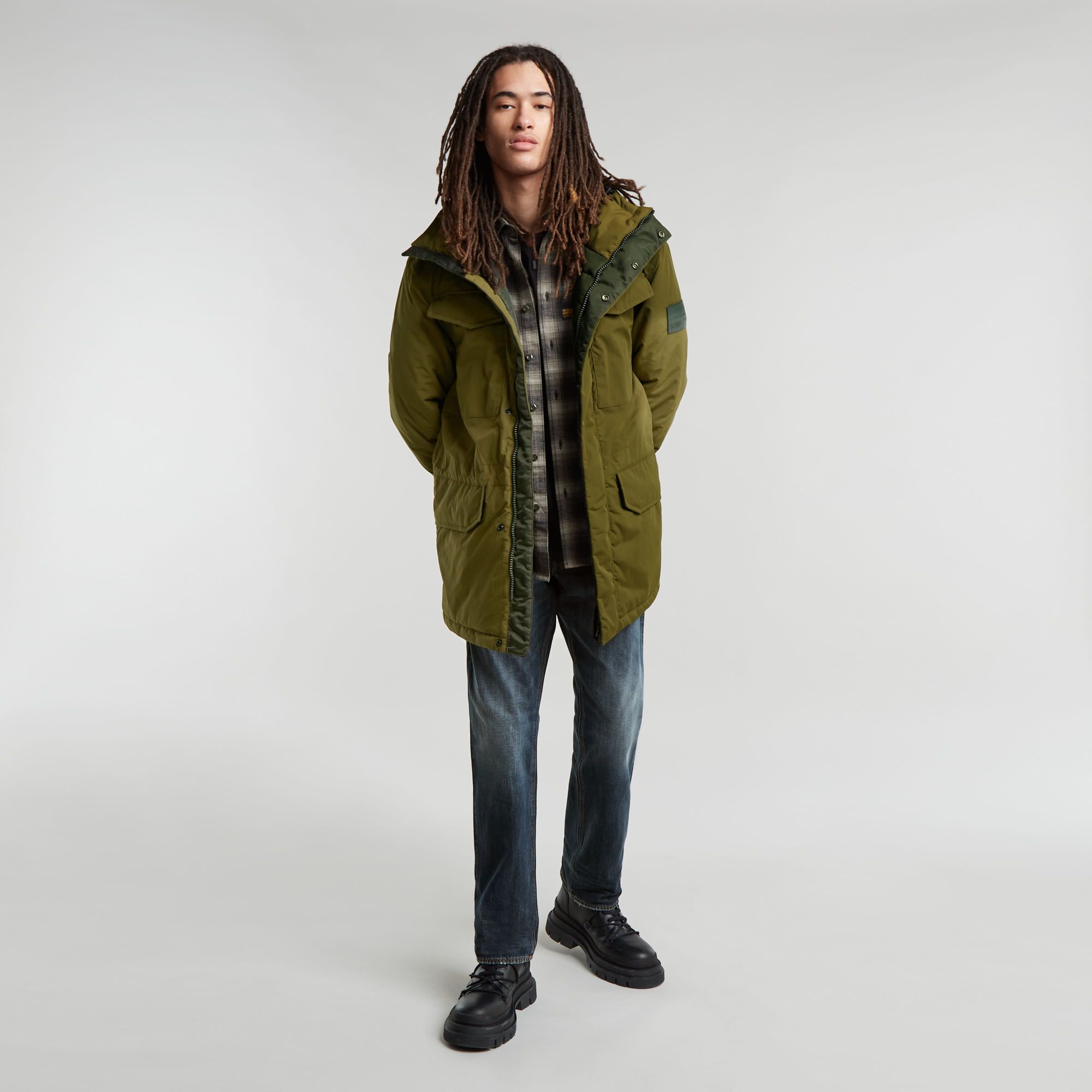 G-Star RAW Vodan Gewatteerde Parka Met Capuchon Groen Heren