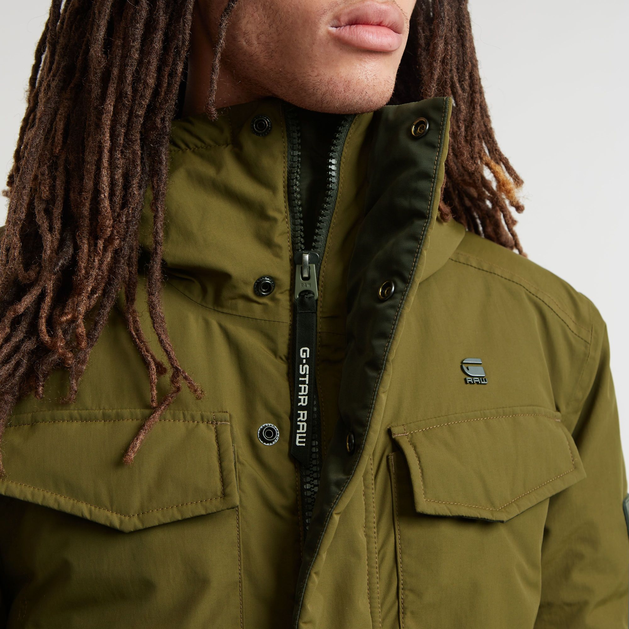 G-Star RAW Vodan Gewatteerde Parka Met Capuchon Groen Heren
