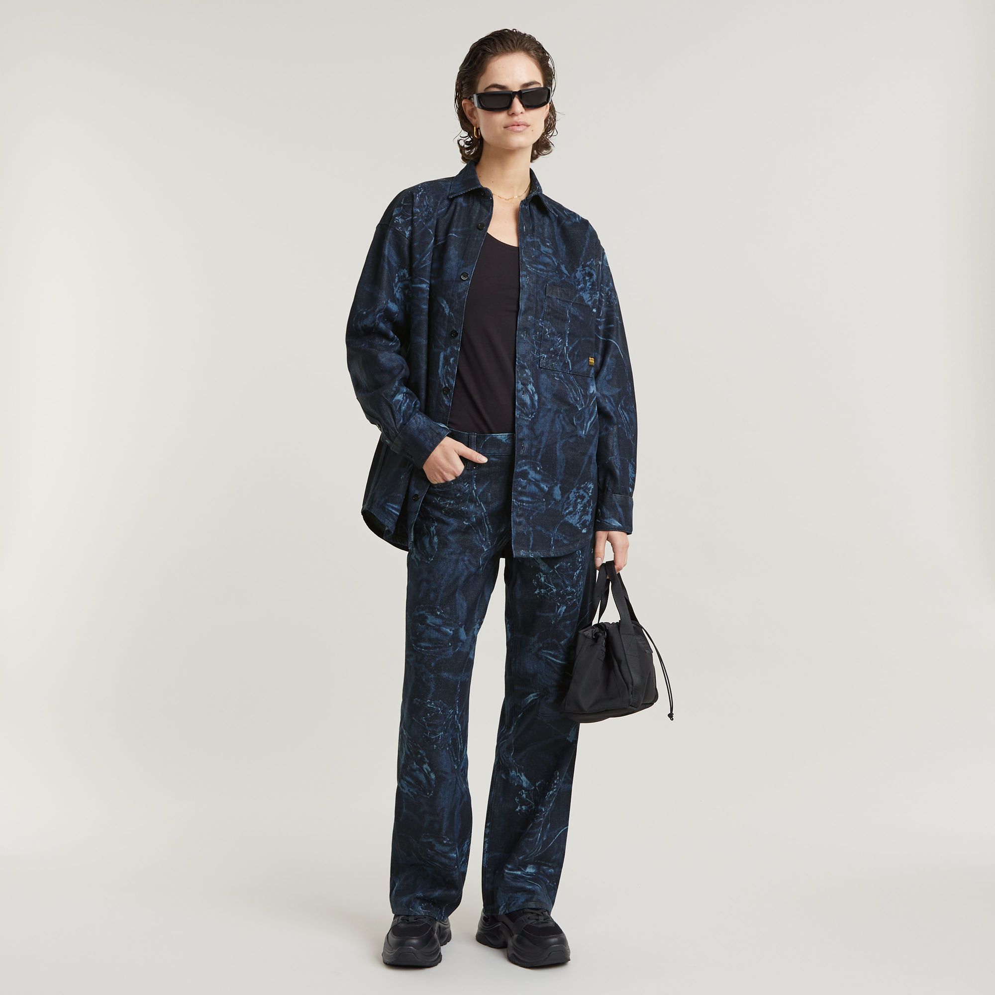 G-Star RAW Relaxed Overshirt Midden blauw Dames