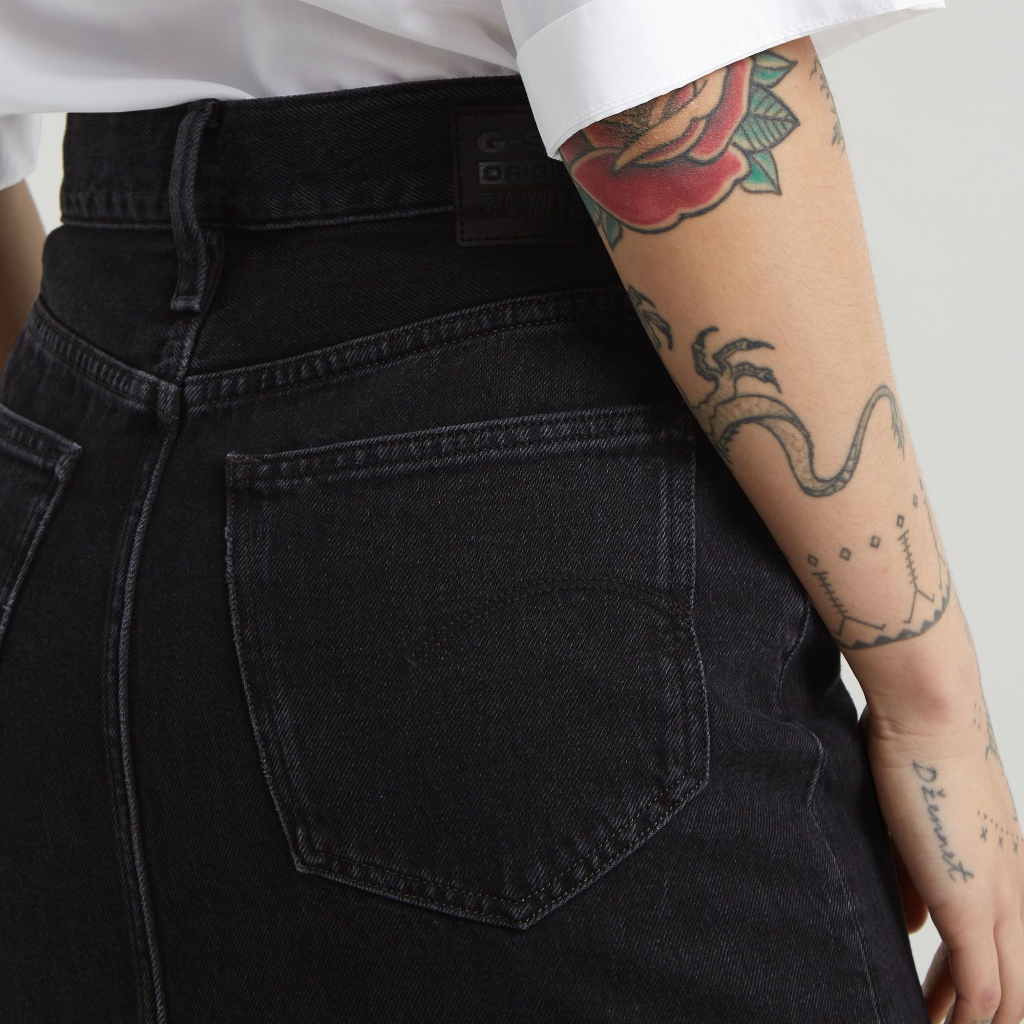 G-Star RAW Lange Rok Viktoria Zwart Dames