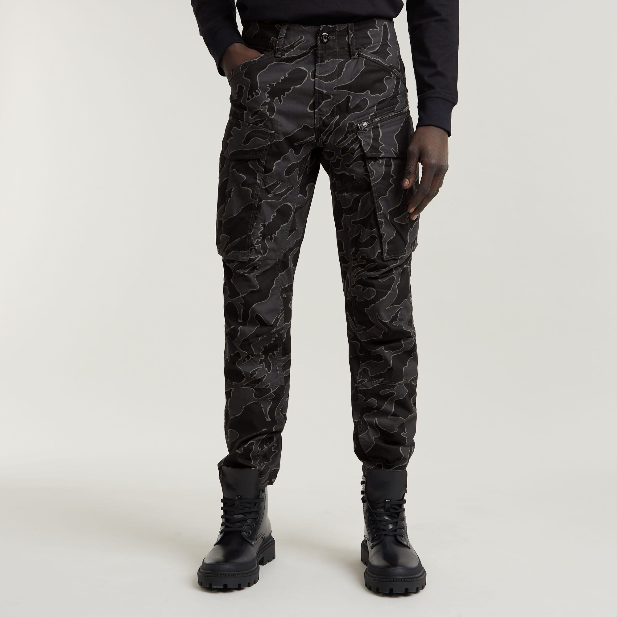 Rovic Zip 3D Regular Tapered Pants - Multi color - Men