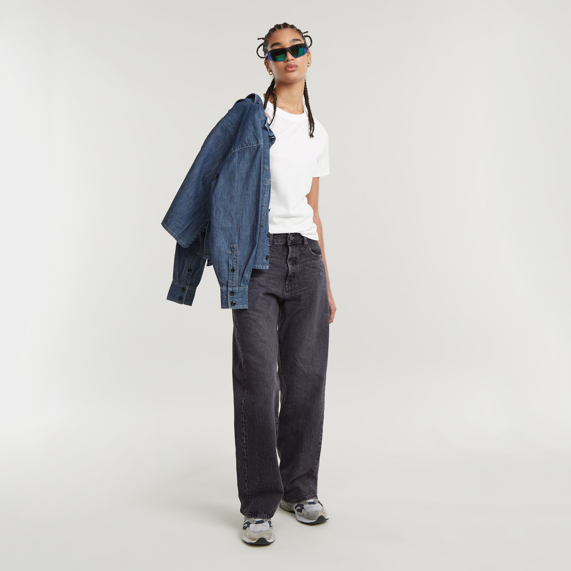 G-Star RAW Bowey 3D Boyfriend Jeans Grijs Dames