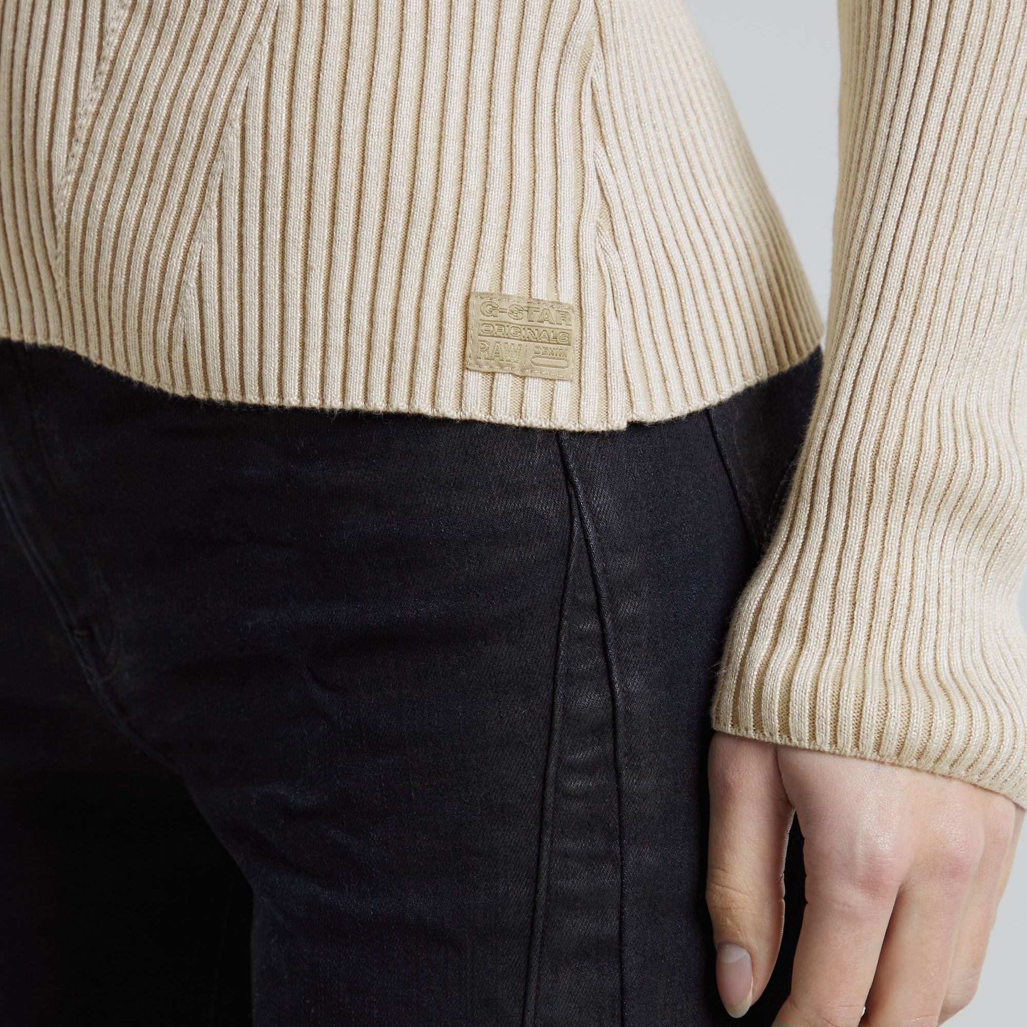 G-Star RAW Gebreide Trui Plated Slim Meerkleurig Dames