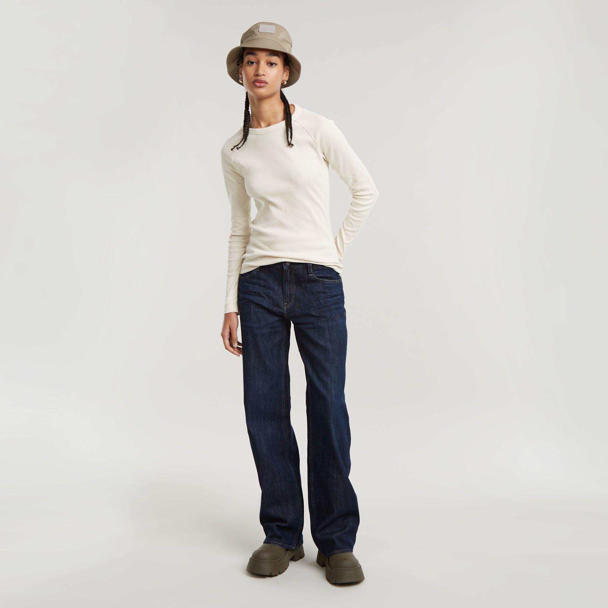 G-Star RAW Judee Low Waist Loose Jeans Donkerblauw Dames