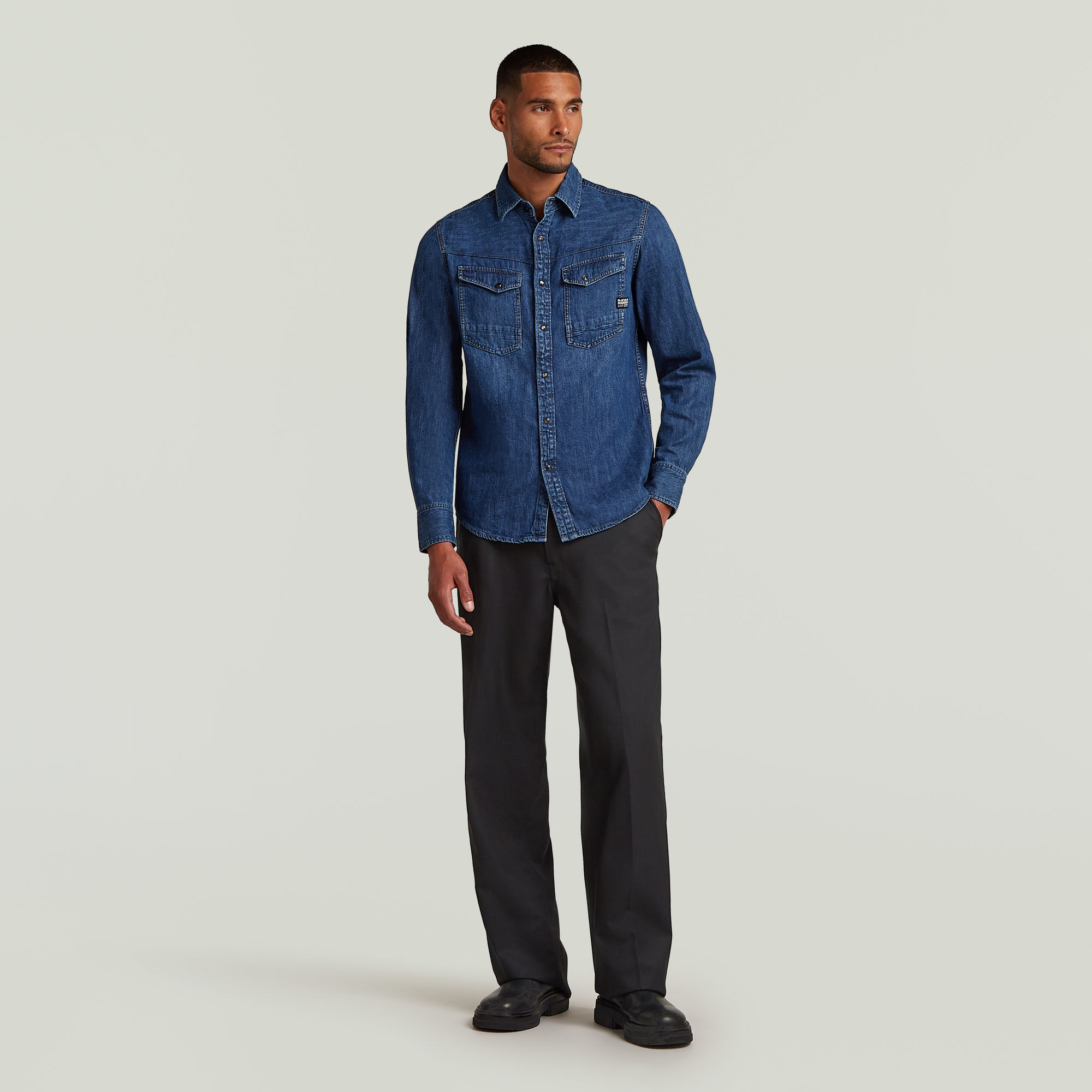 G-Star RAW Dakota Slim Shirt Donkerblauw Heren