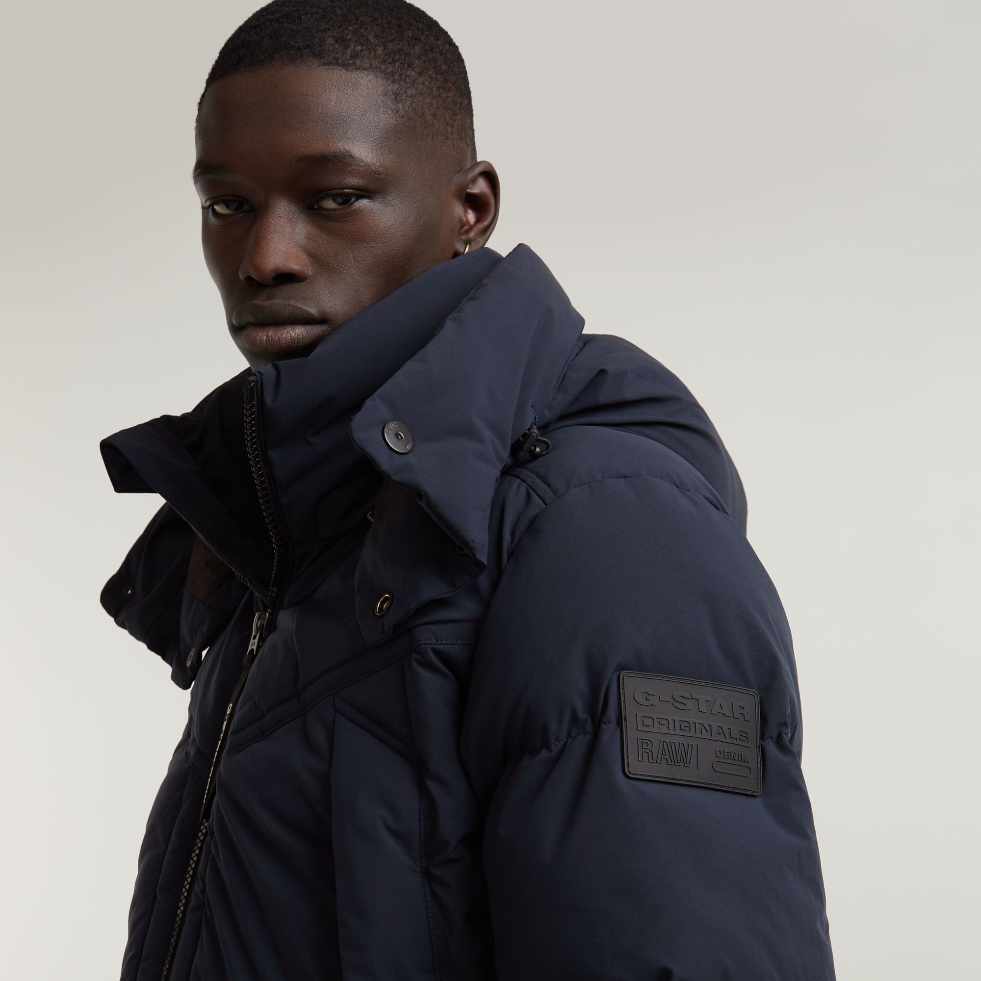 G-Star RAW G- Whistler 2.0 Gewatteerd Jack Met Capuchon Donkerblauw Heren
