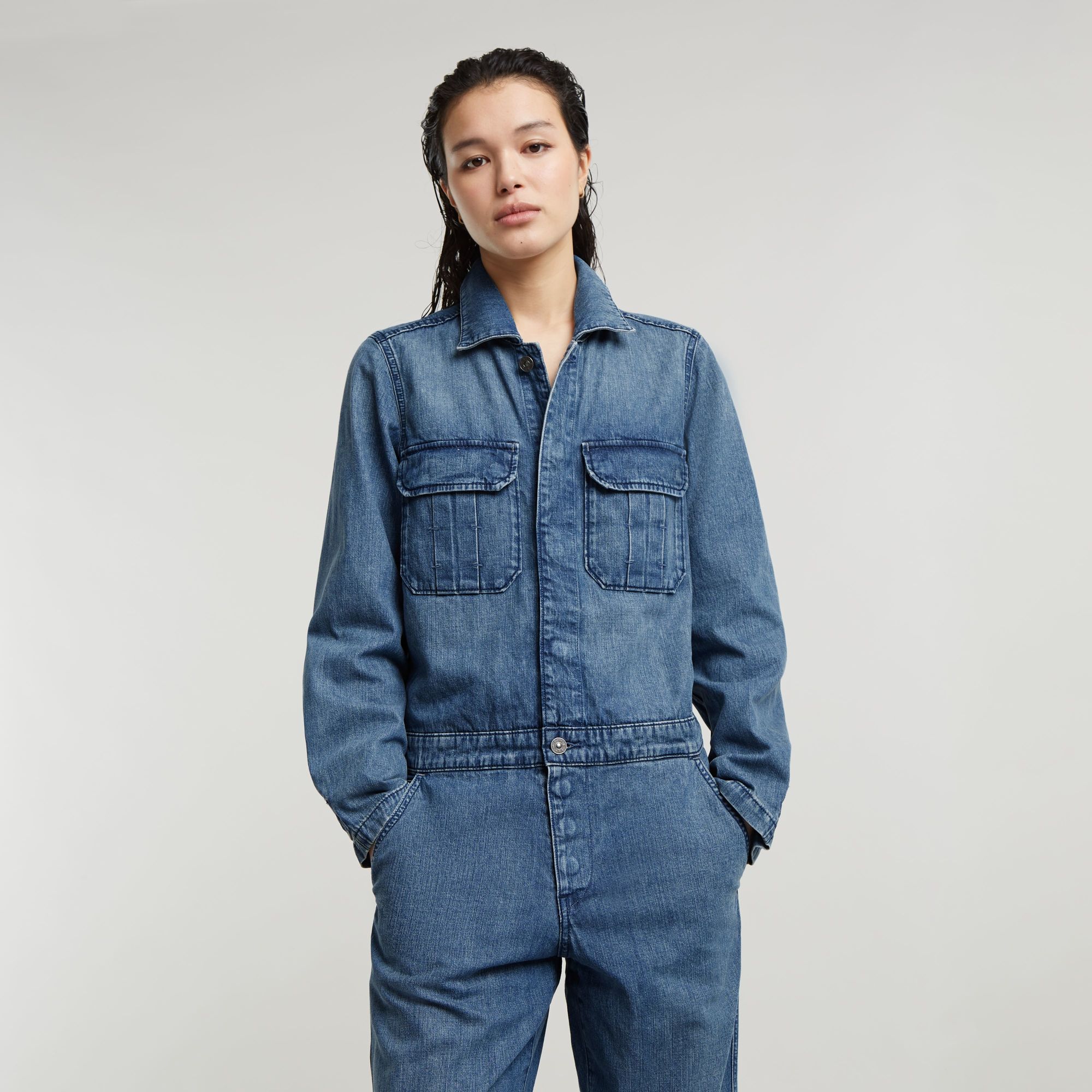 G-Star RAW Painter Overal Jumpsuit Midden blauw Dames
