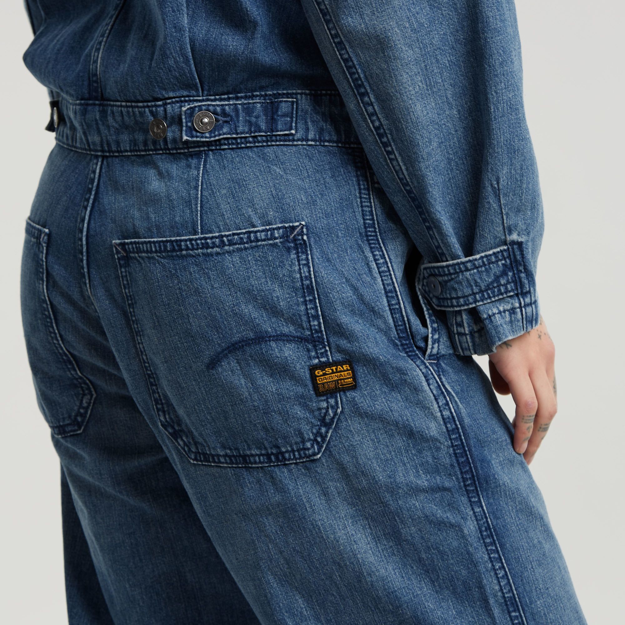 G-Star RAW Painter Overal Jumpsuit Midden blauw Dames