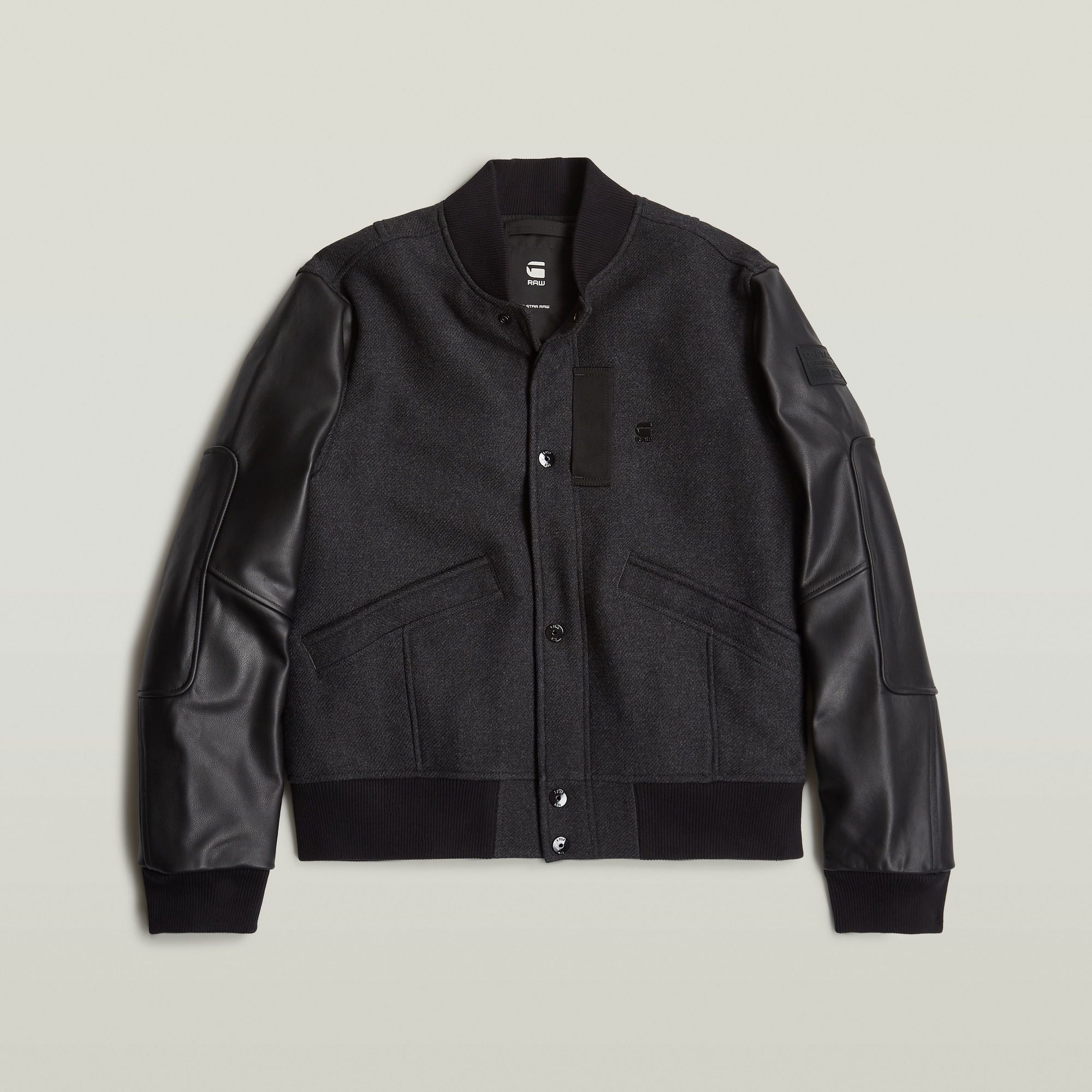 G-Star RAW Varsity Wool Leren Jack Grijs Heren