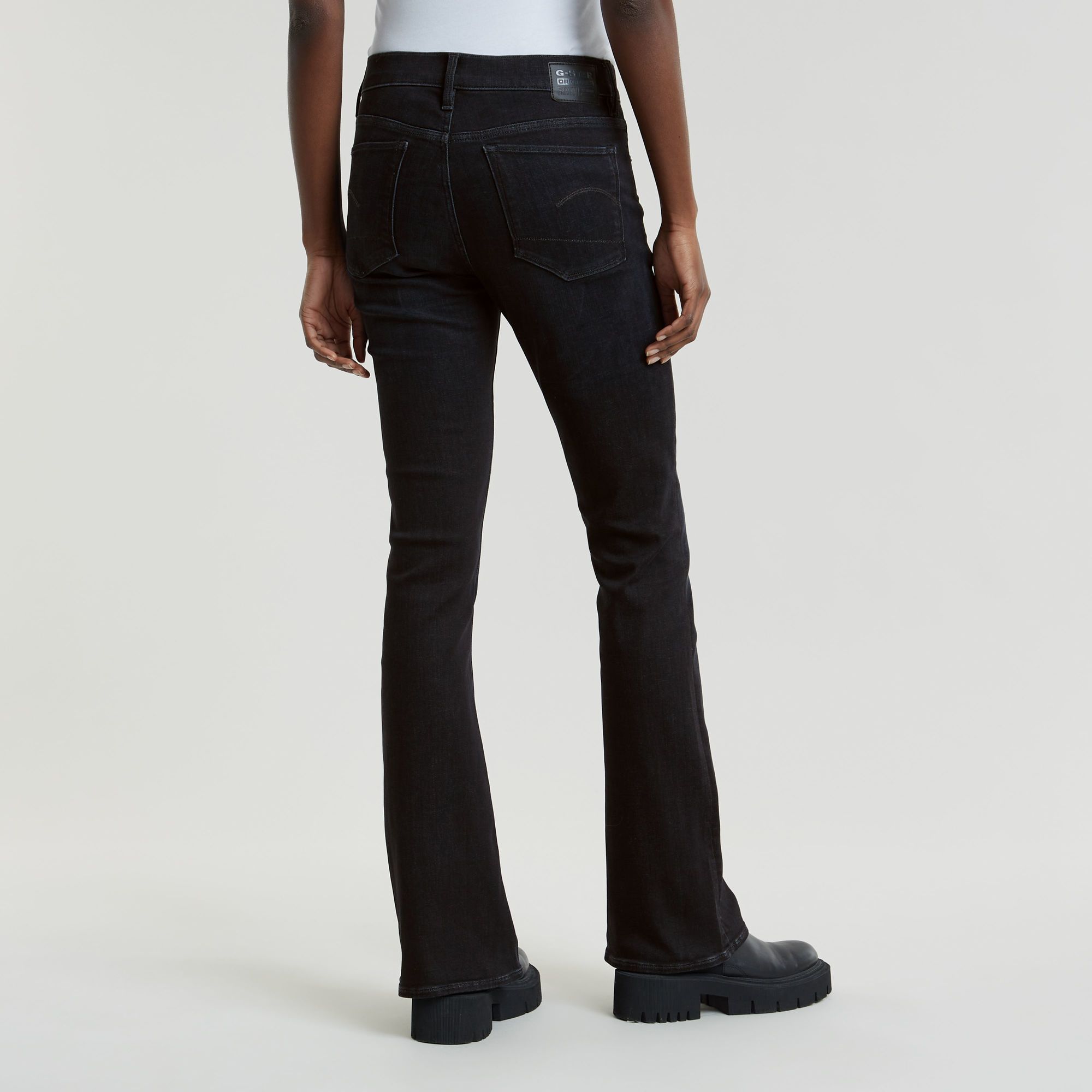 G-Star RAW 3301 Flare Jeans Donkerblauw Dames