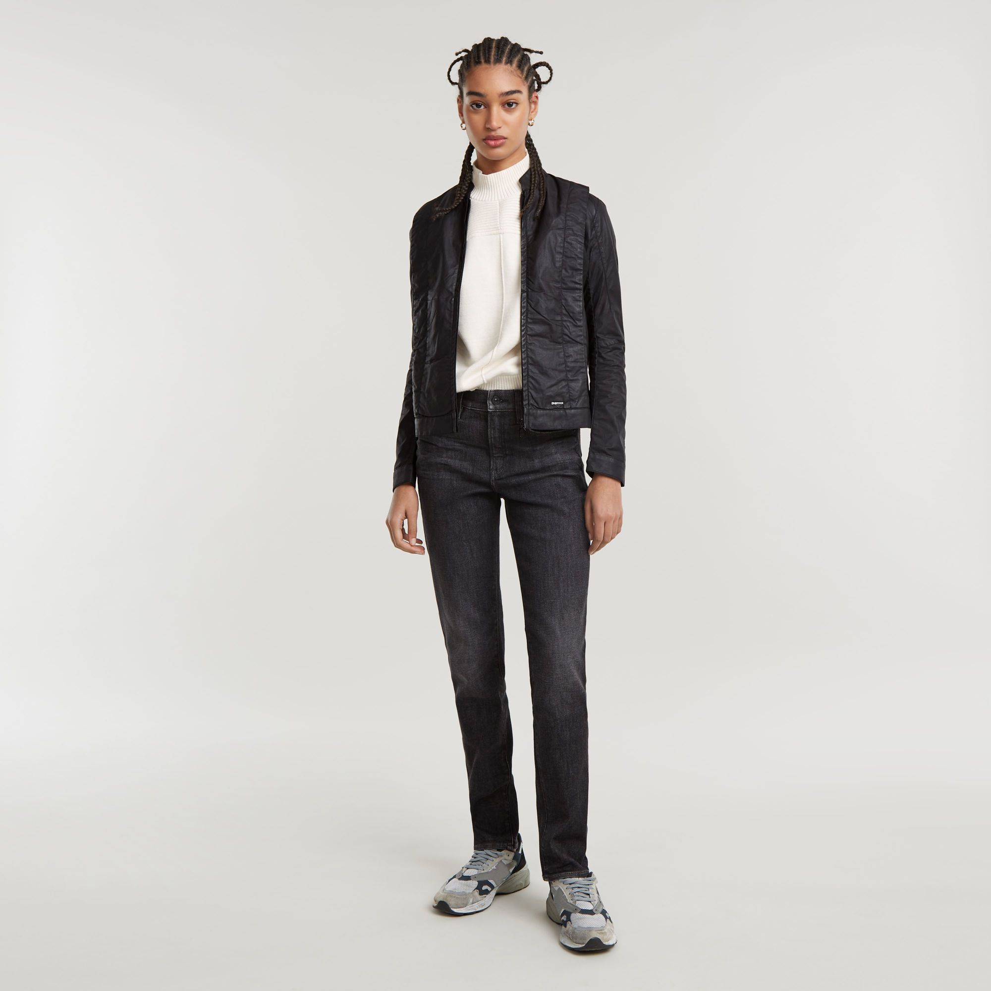 G-Star RAW Ace 2.0 Slim Straight Jeans Zwart Dames