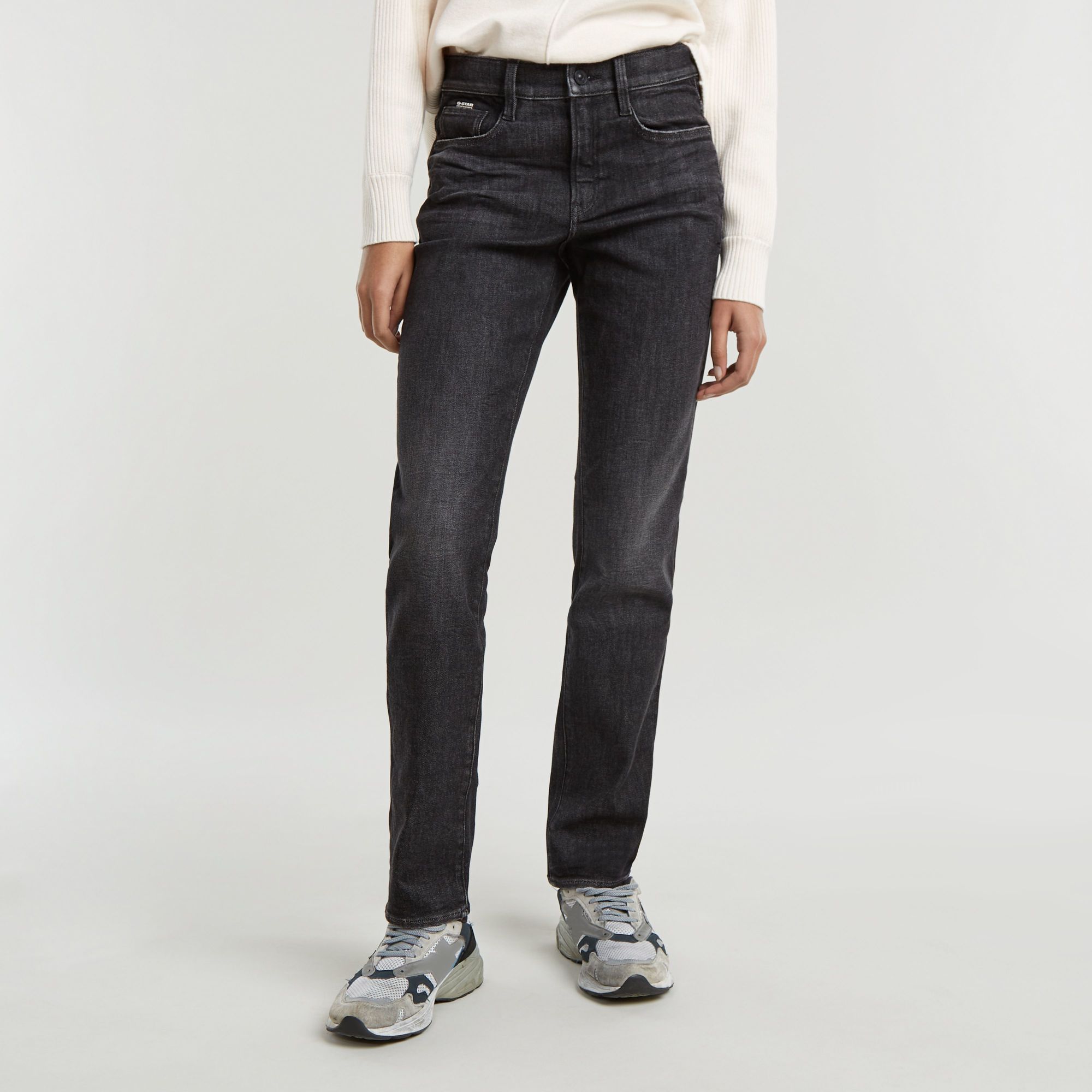 G-Star RAW Ace 2.0 Slim Straight Jeans Zwart Dames
