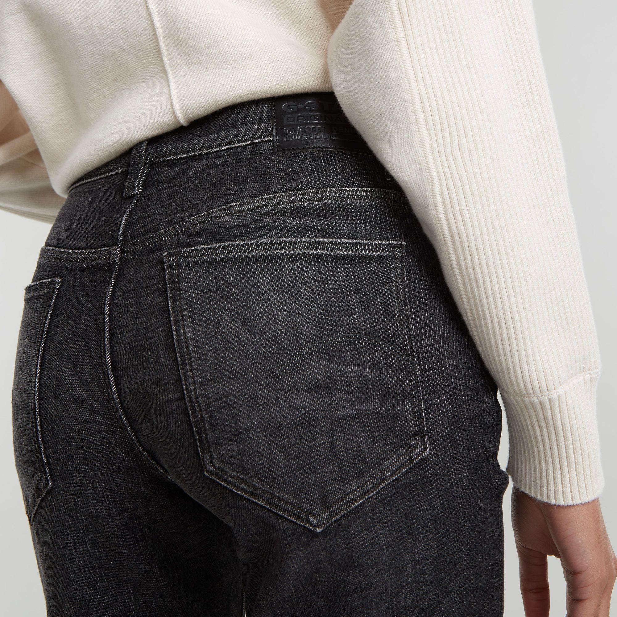 G-Star RAW Ace 2.0 Slim Straight Jeans Zwart Dames
