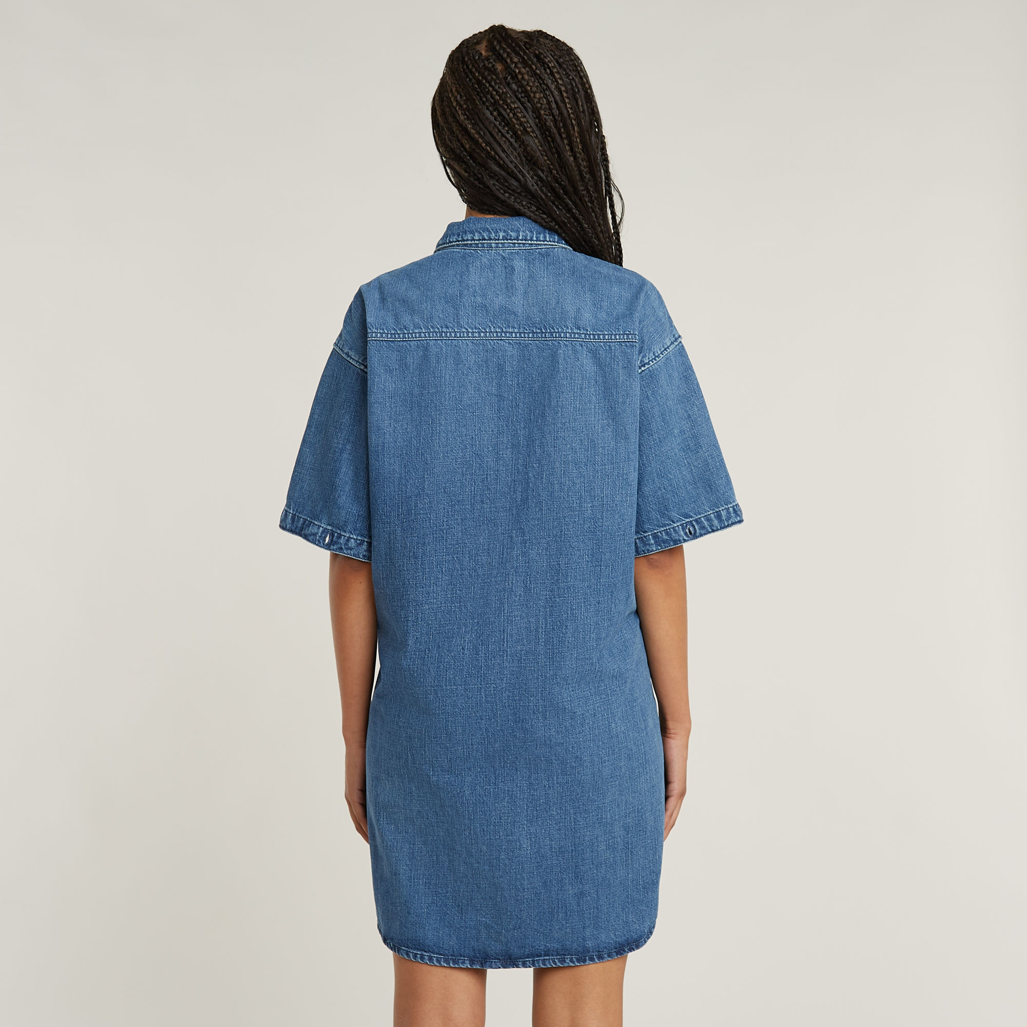 G-Star RAW Modular Blousejurk Midden blauw Dames