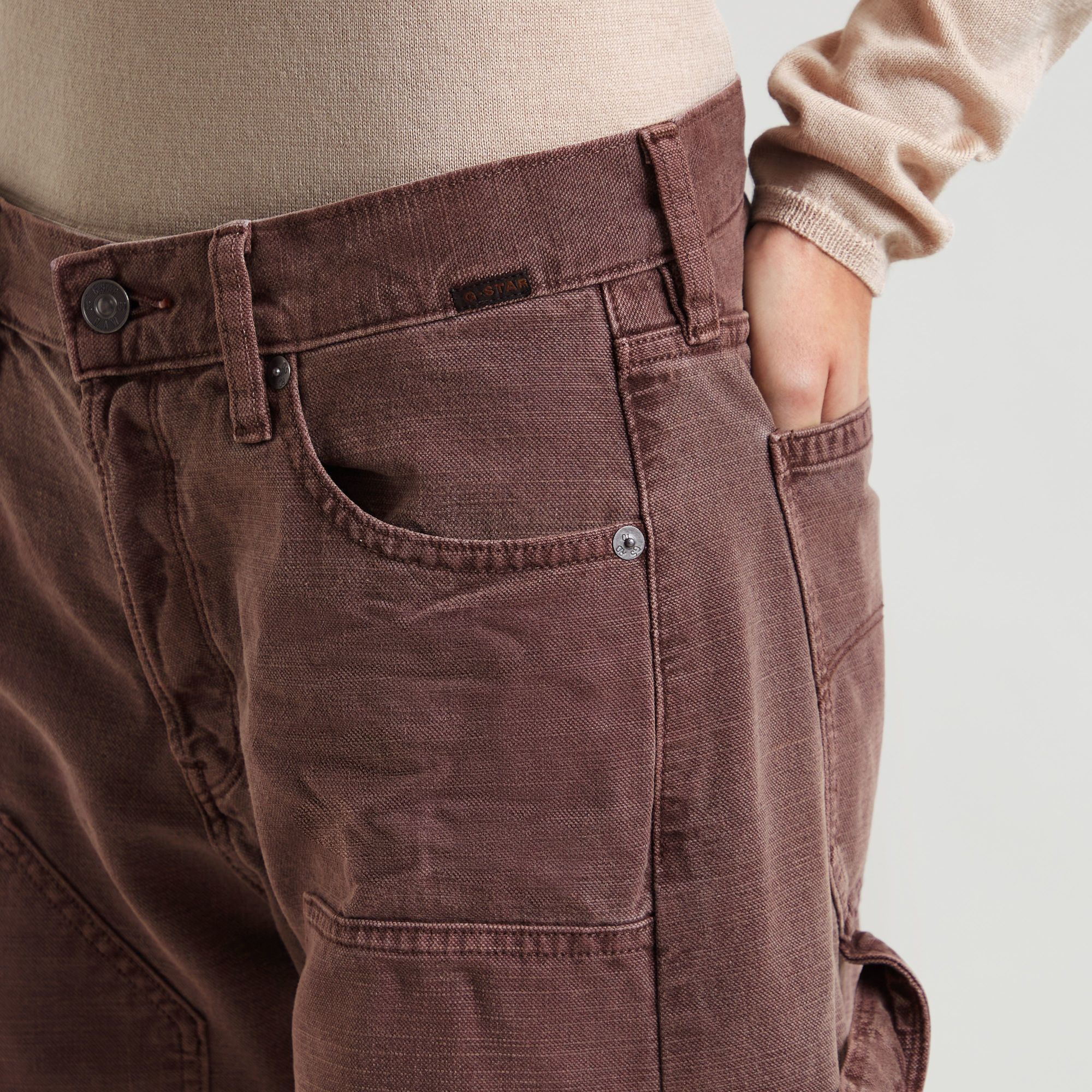 G-Star RAW Bowey 3D Carpenter Loose Jeans Bruin Dames