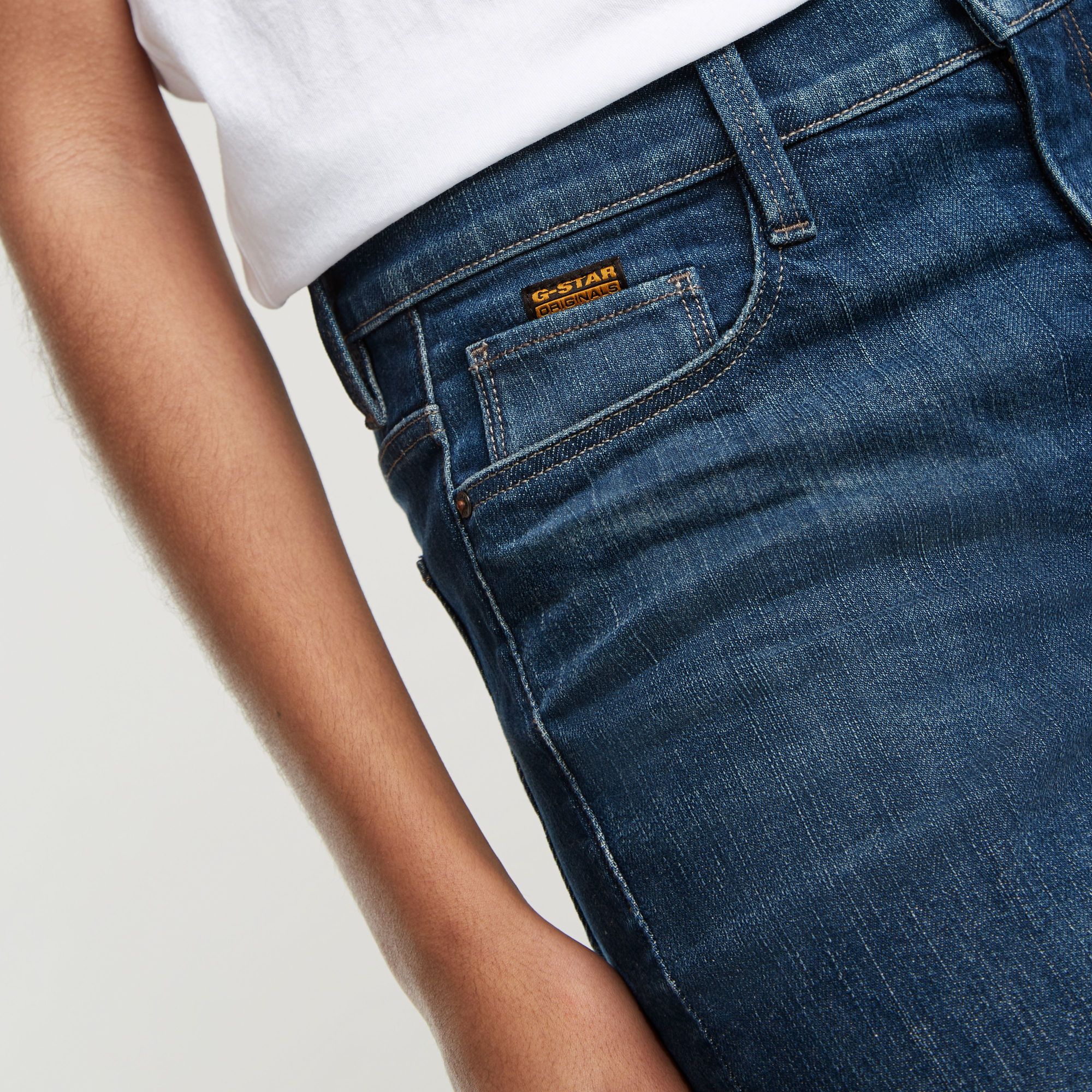 G-Star RAW Strace Straight Jeans Donkerblauw Dames