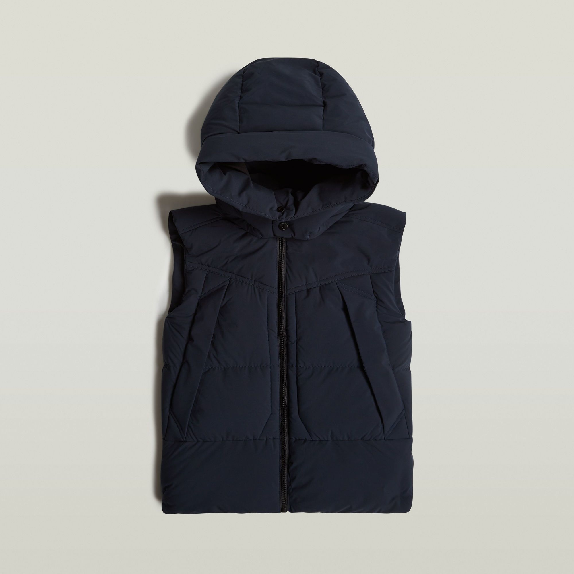 G-Star RAW G-Whistler 2.0 Gewatteerde Bodywarmer Met Capuchon Donkerblauw Heren