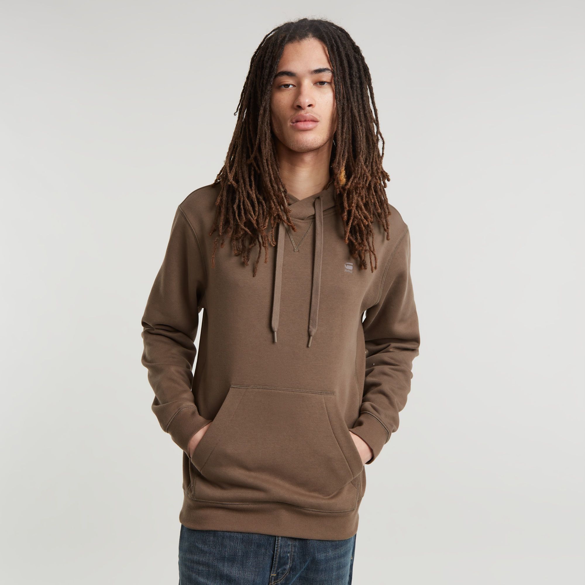 

Premium Core Hooded Sweater - Brown - Men