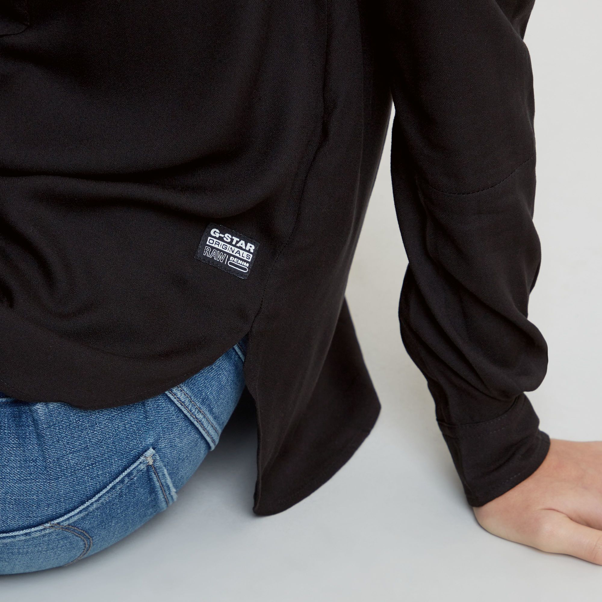 G-Star RAW Half Placket Top Zwart Dames