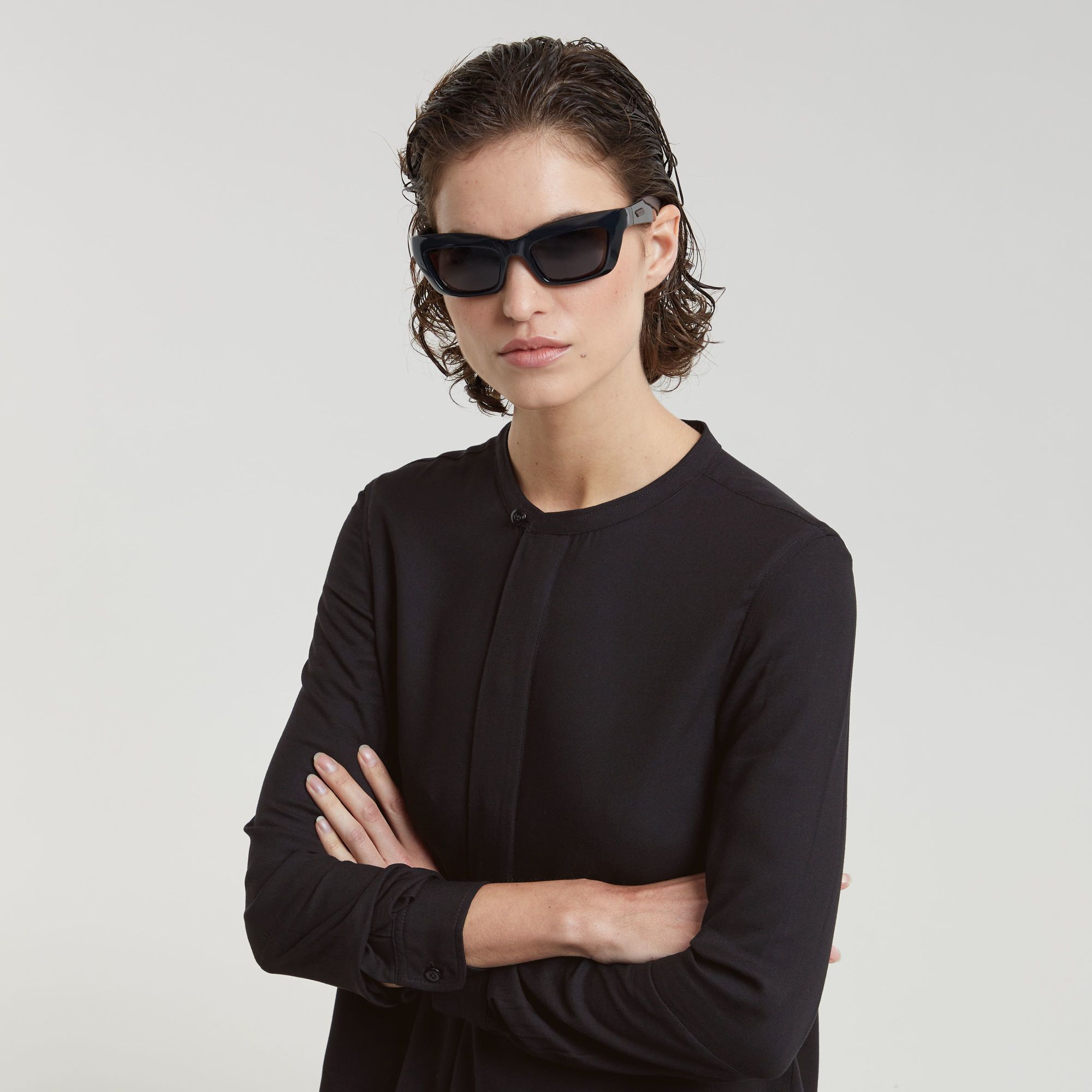 G-Star RAW Half Placket Top Zwart Dames