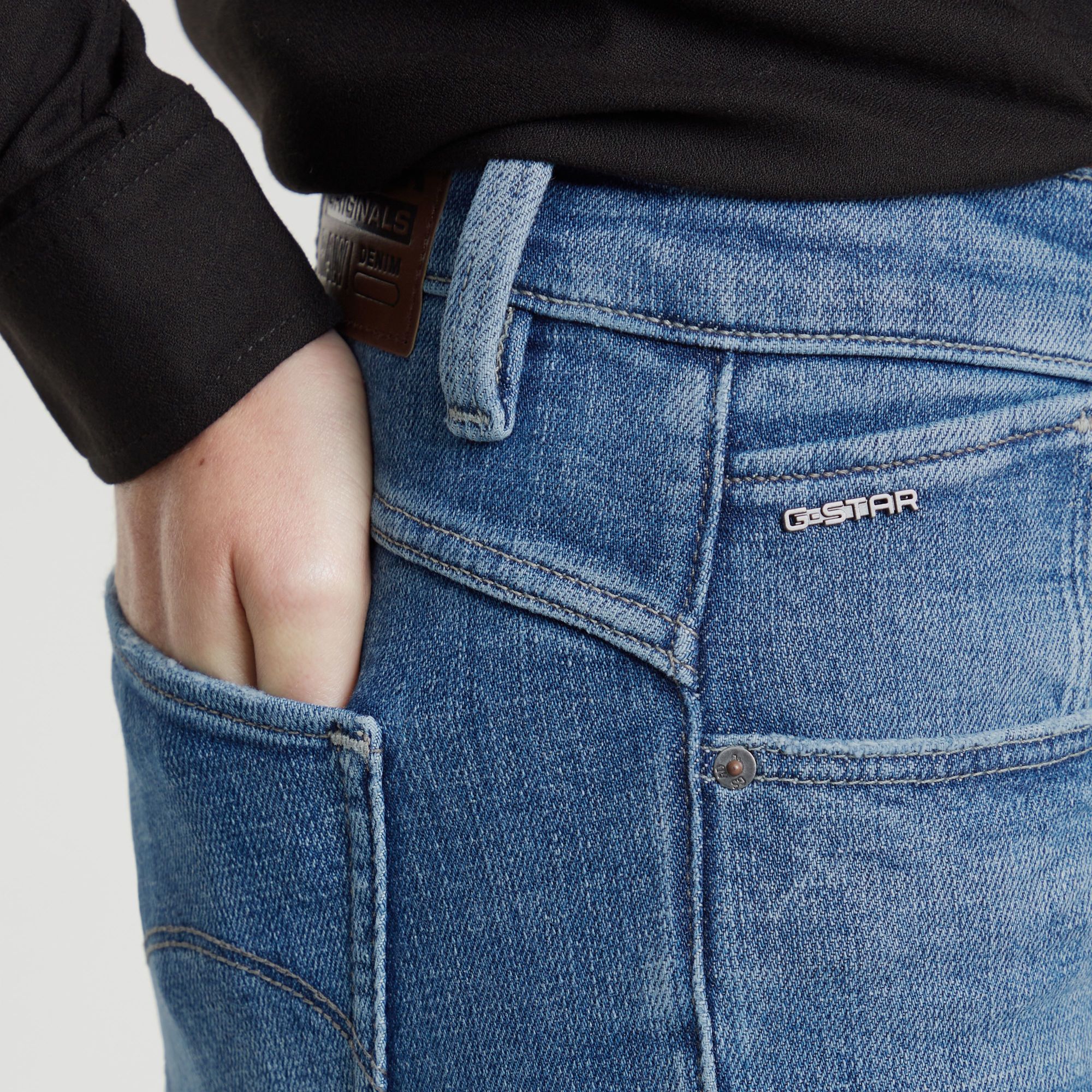 G-Star RAW Lhana Skinny Jeans Midden blauw Dames