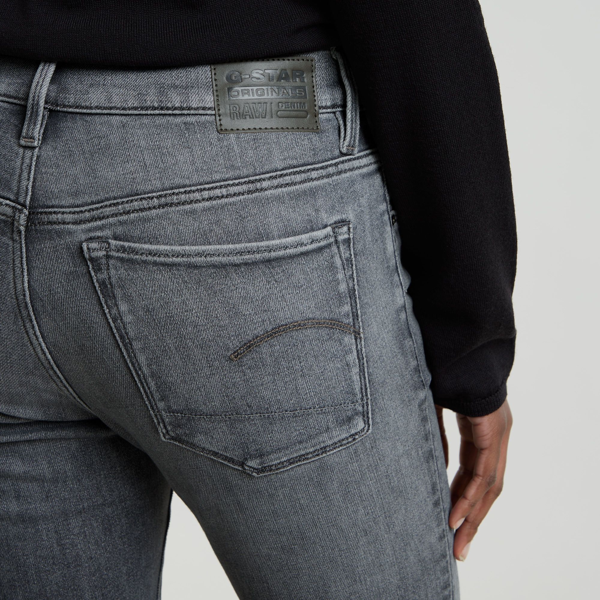 G-Star RAW 3301 Skinny Jeans Grijs Dames