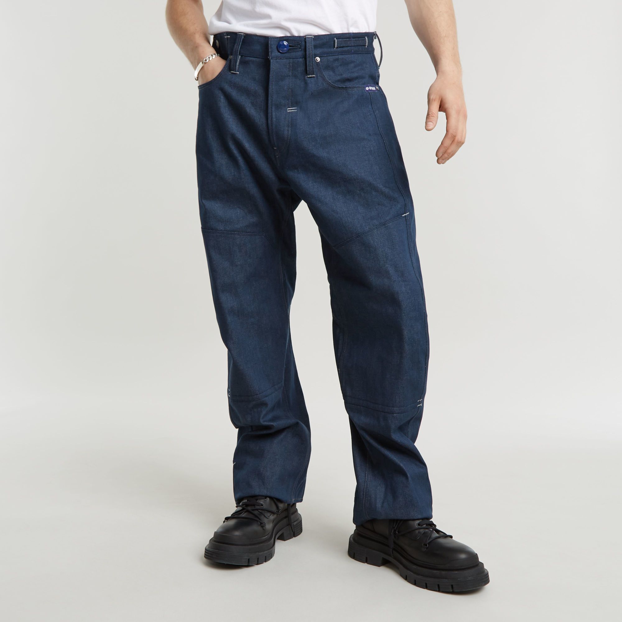 G-Star RAW G-Star Origins Bend 3D Loose Selvedge Jeans Donkerblauw Heren