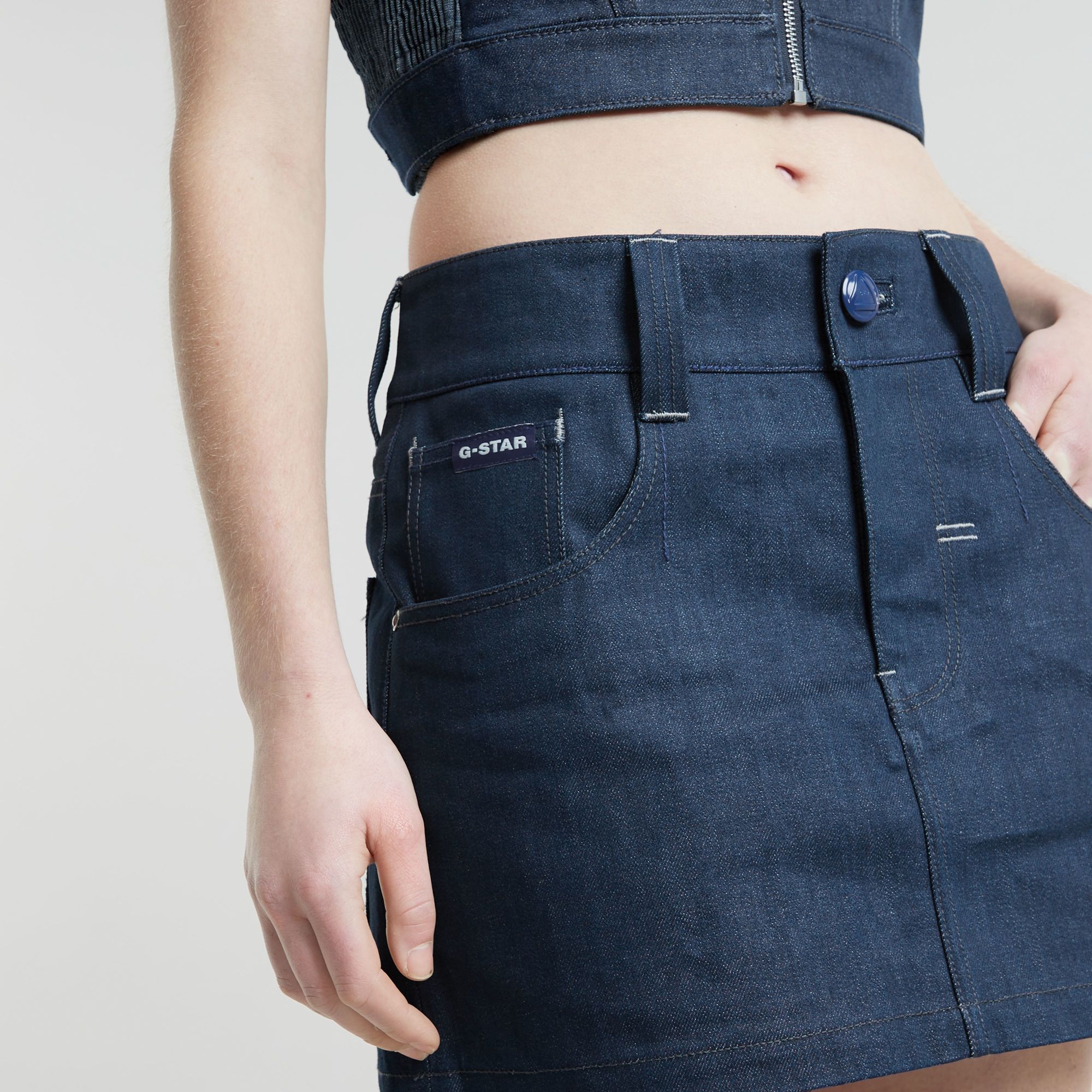 G-Star RAW G-Star Origins Bowey Selvedge Rok Donkerblauw Dames