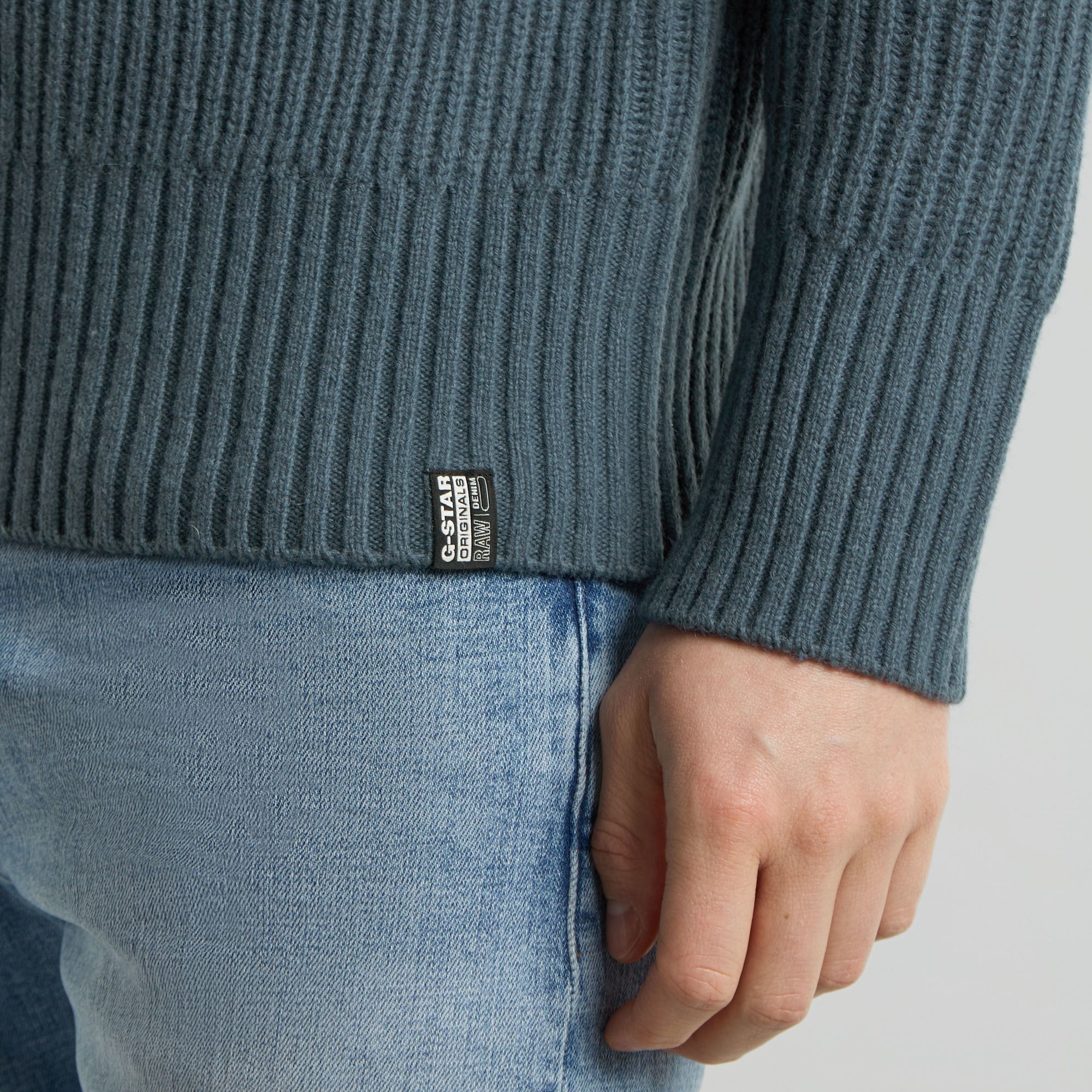 G-Star RAW Gebreide Coltrui Essential Grijs Heren