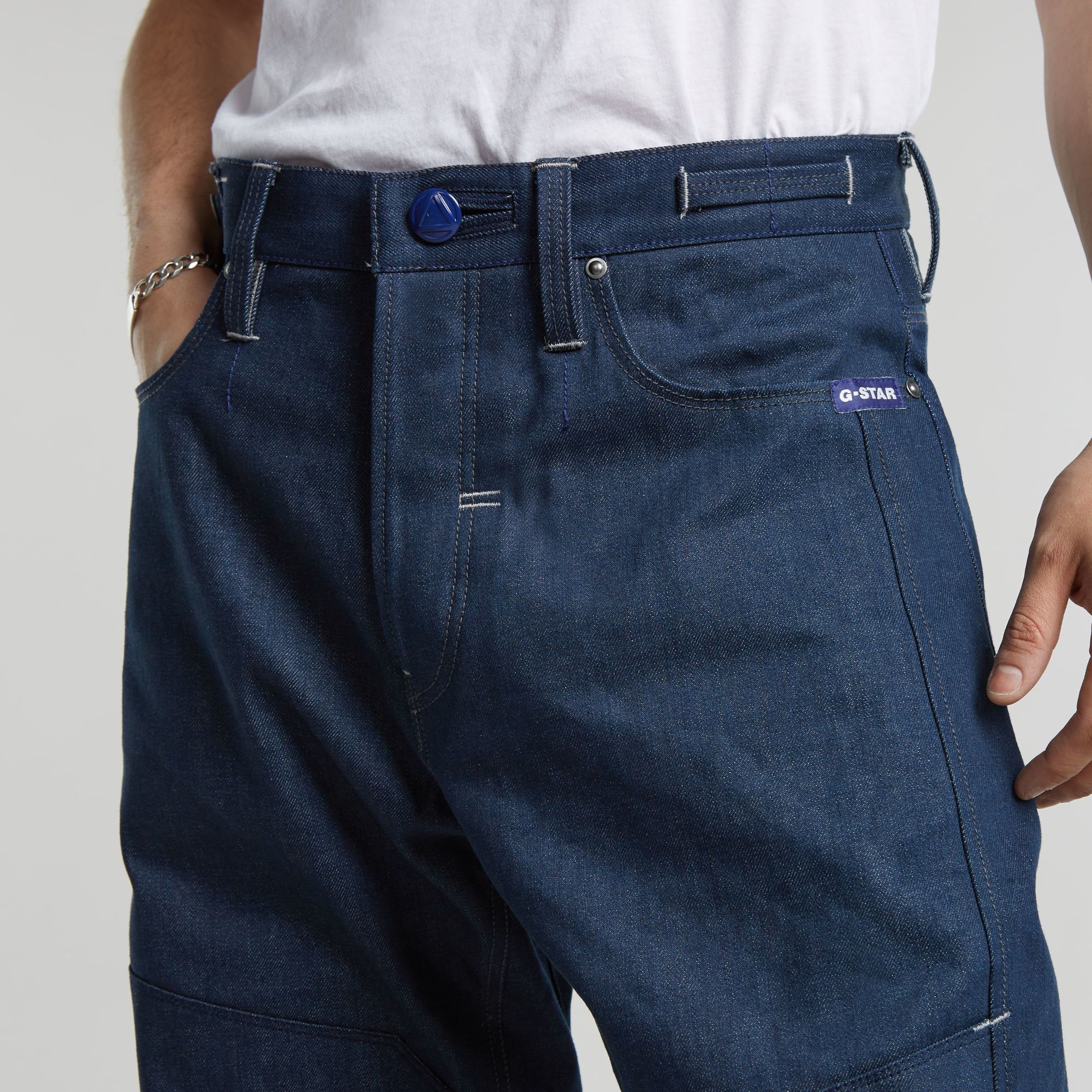 G-Star RAW G-Star Origins Bend 3D Loose Selvedge Jeans Donkerblauw Heren