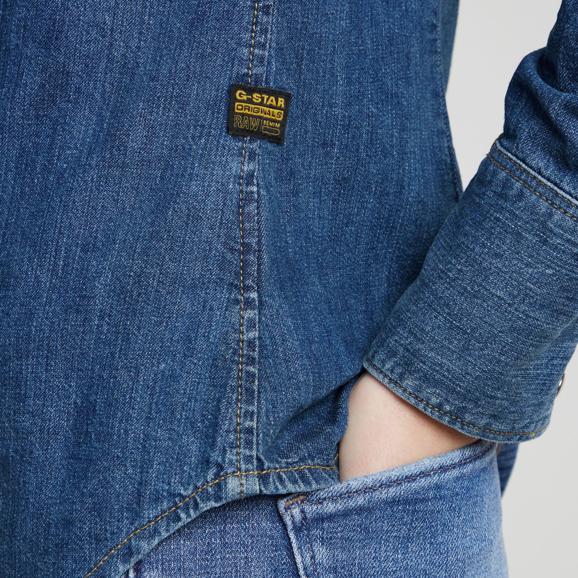 G-Star RAW Slim Western Shirt Donkerblauw Dames